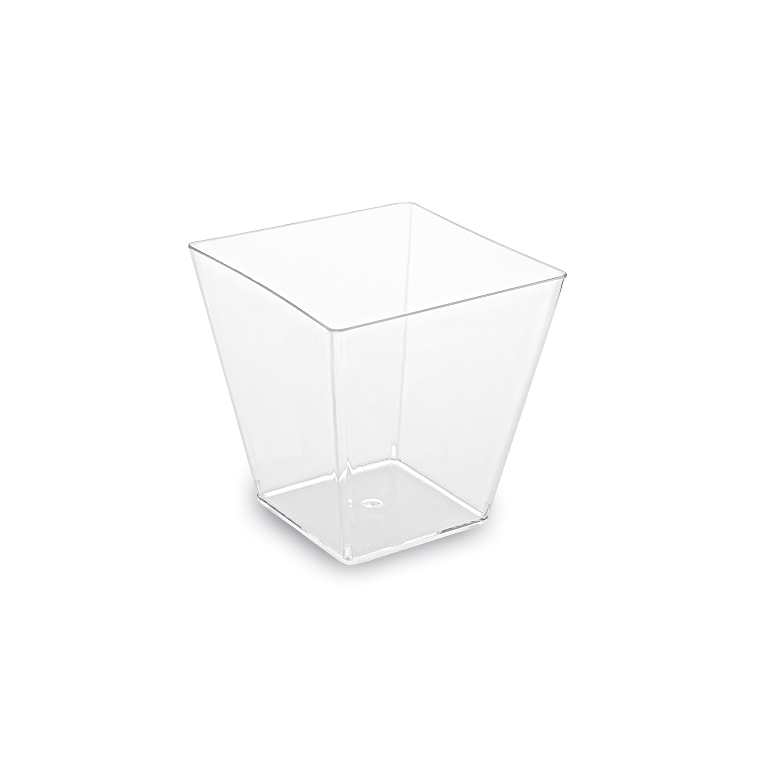 Fingerfood-Becher PS eckig glasklar 60 ml, Packung mit 50 Stück