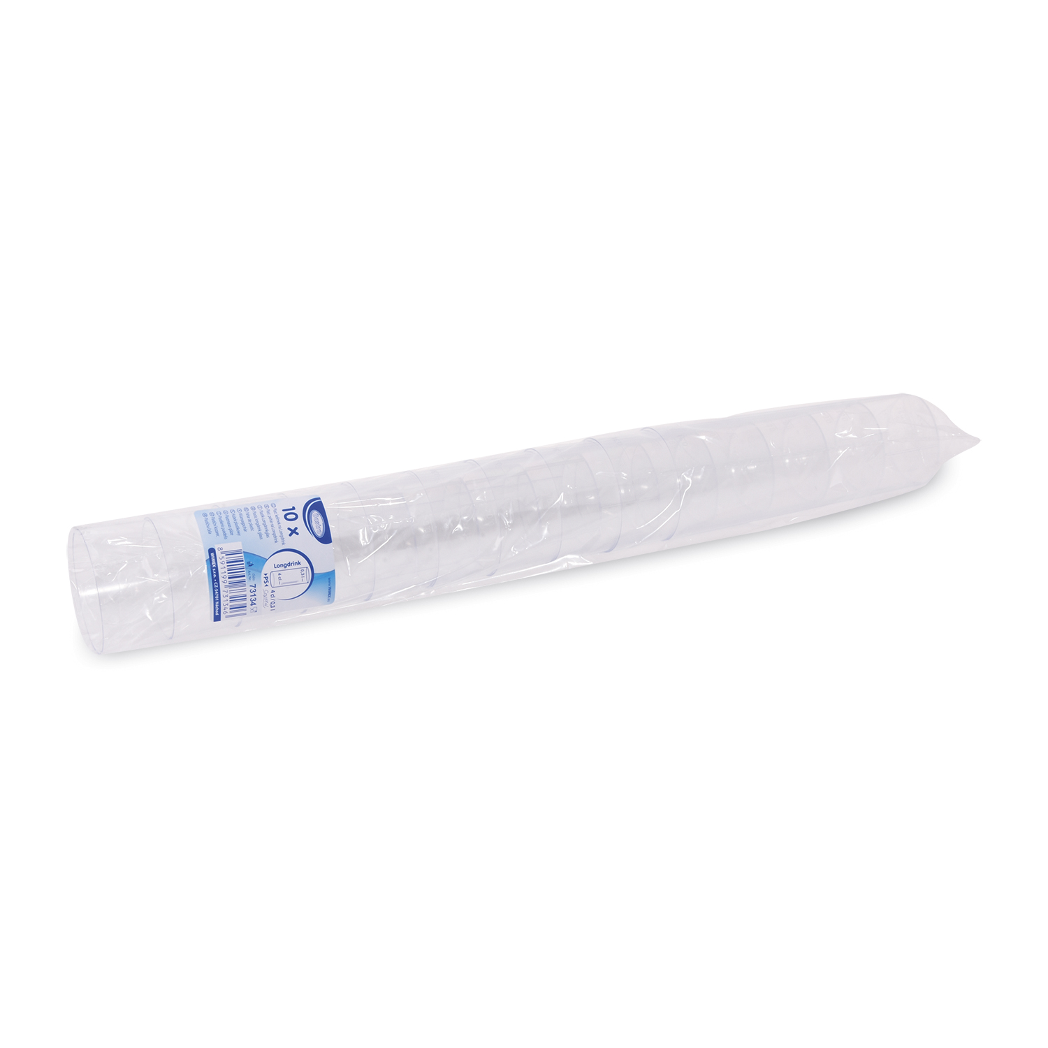 Trinkglas aus PS klar, Ø 59 mm, 2 cl / 4 cl / 0,3 l, Packung mit 10 Stück