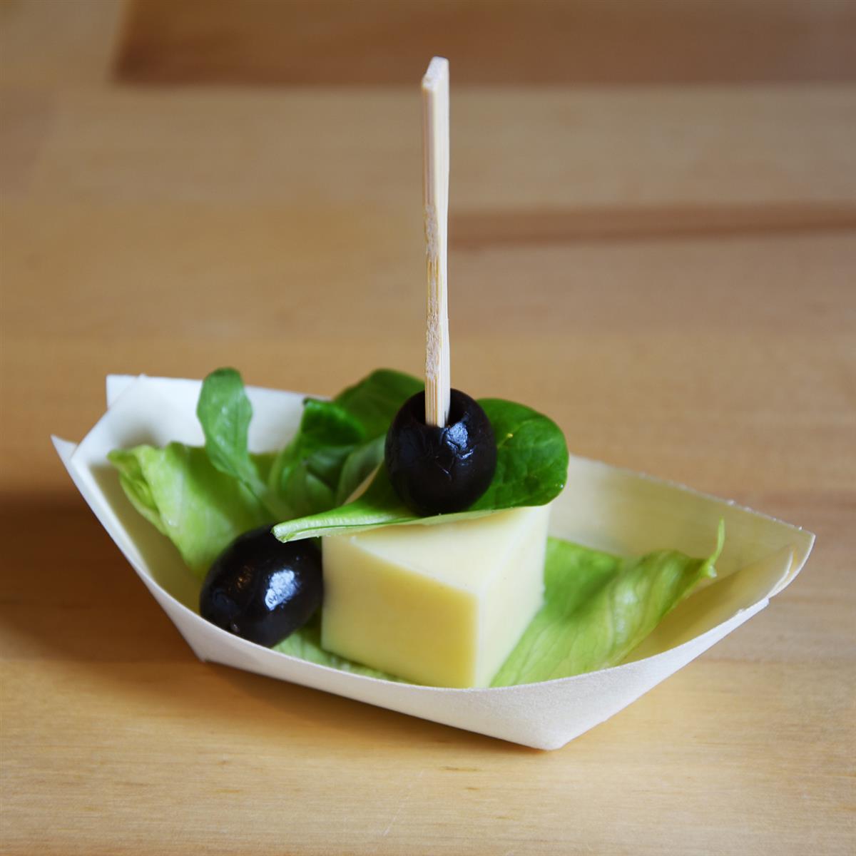 Fingerfood-Spiesse Bambus FSC 100% Gabel 9 cm, Packung à 100 Stück
