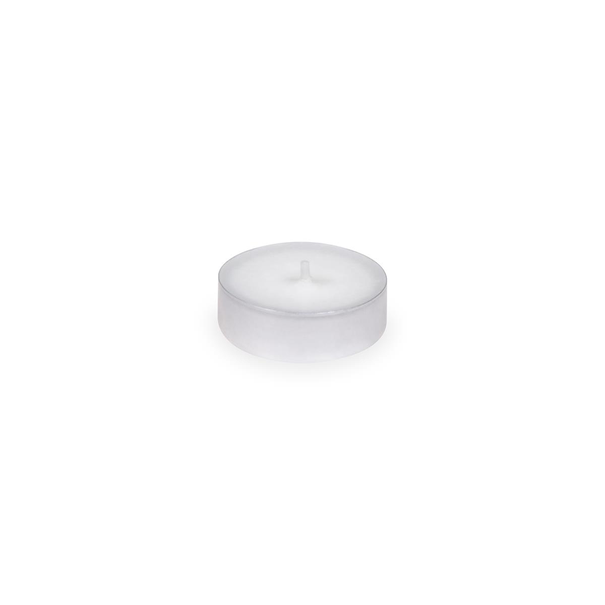 Teelicht Wachs Ø 39 x 15 mm weiss, ca. 4 Std., Packung mit 100 Stück