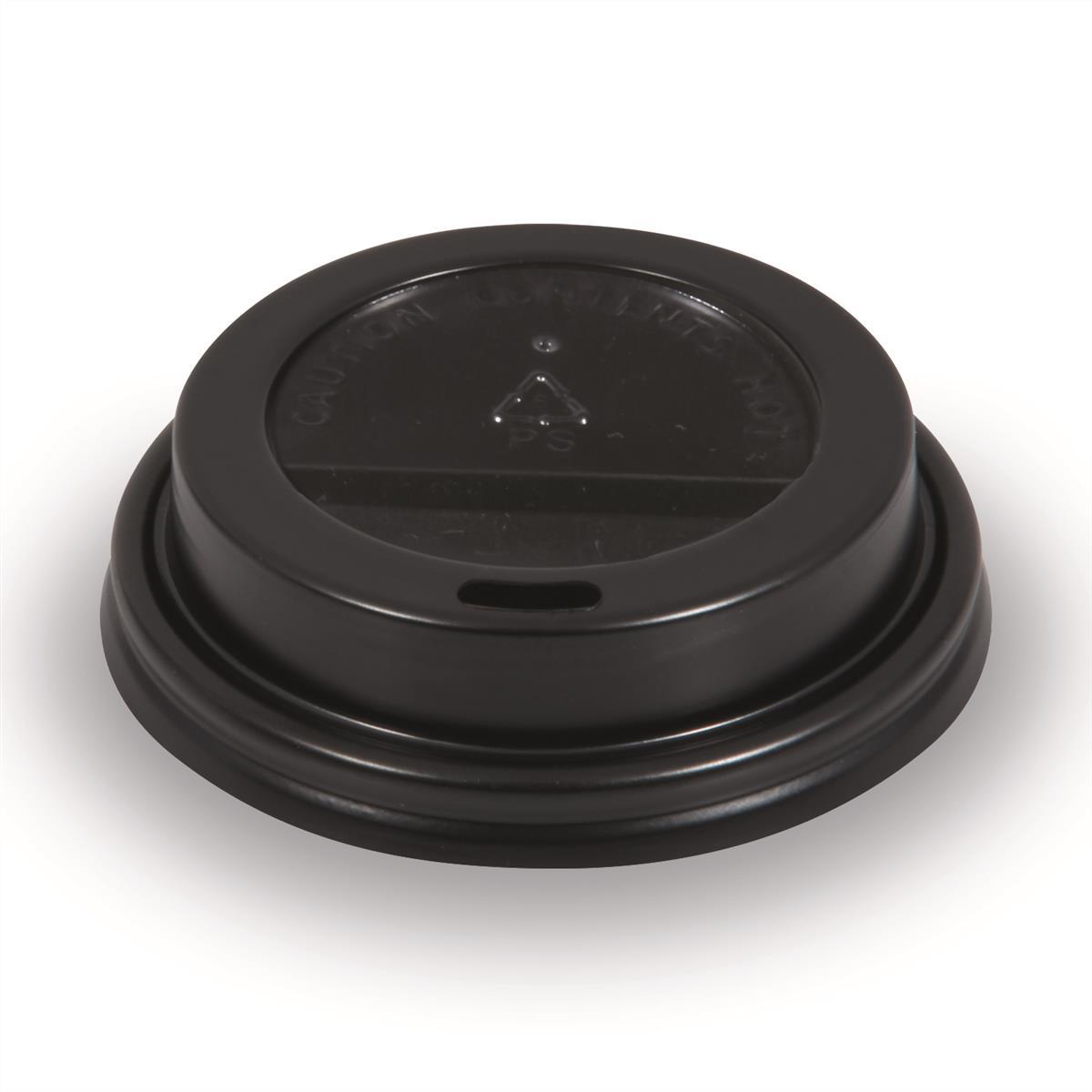 Domdeckel PS schwarz für Becher Ø 73 mm, Packung mit 100 Stück