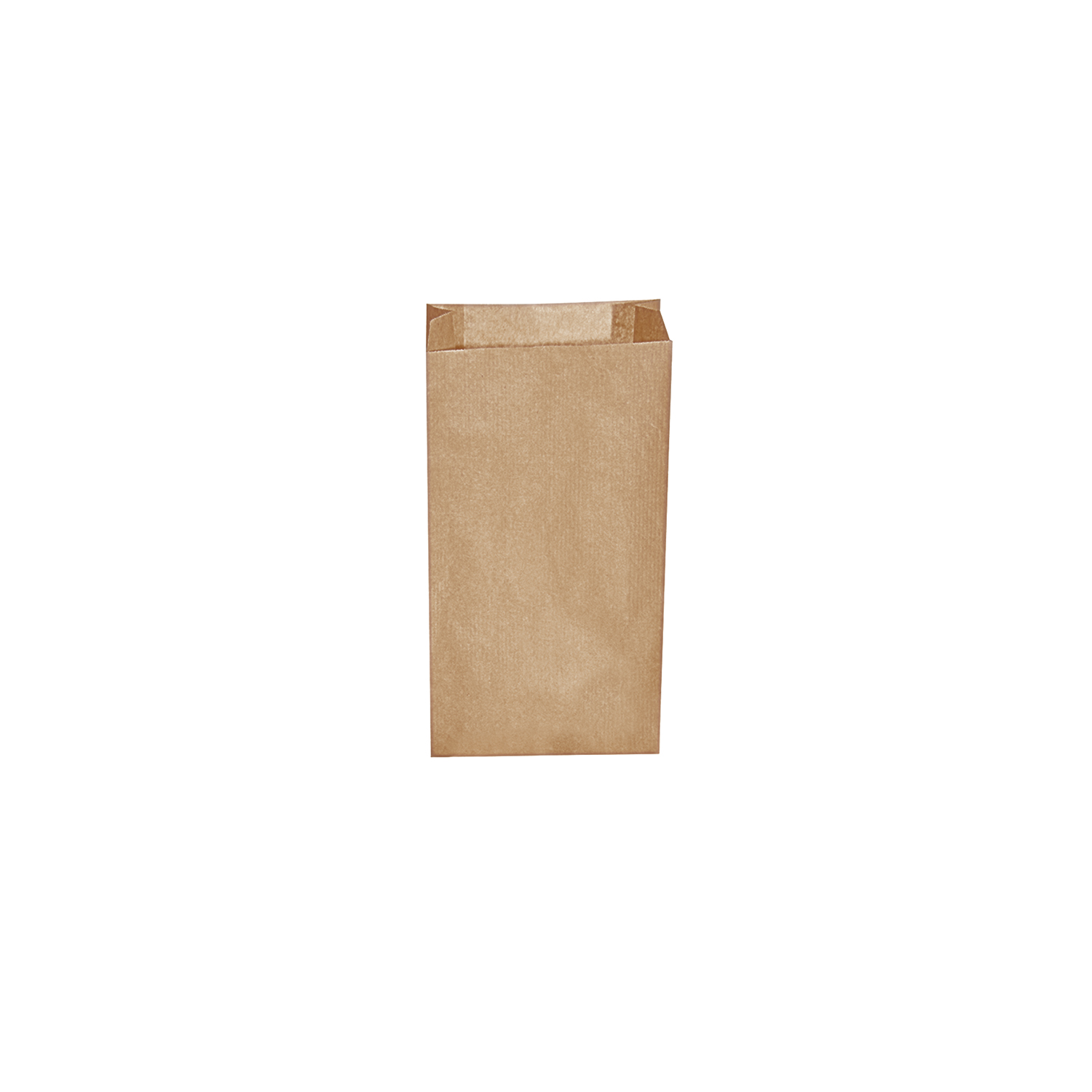 Papierfaltenbeutel braun 10+5 x 22 cm, Packung mit 500 Stück