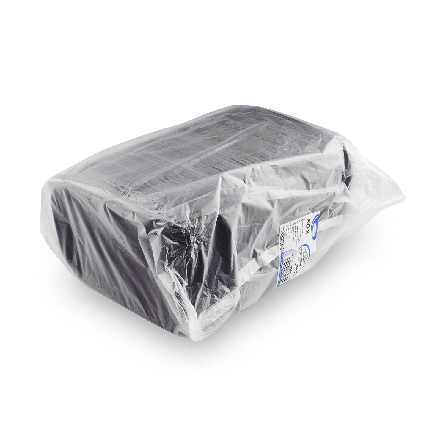 Mikrowellenschale PP ungeteilt schwarz 650 ml 221 x 151 x 25 mm, Packung 50 Stück