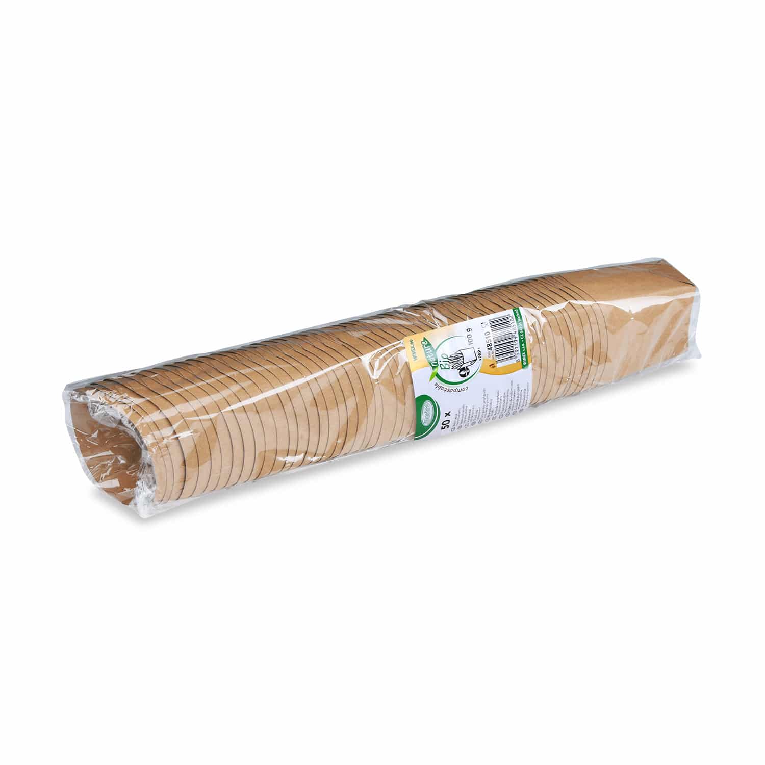 Snackbecher PAP FSC Mix fettdicht 90 x 70 x 90 mm kraft, Packung mit 50 Stück