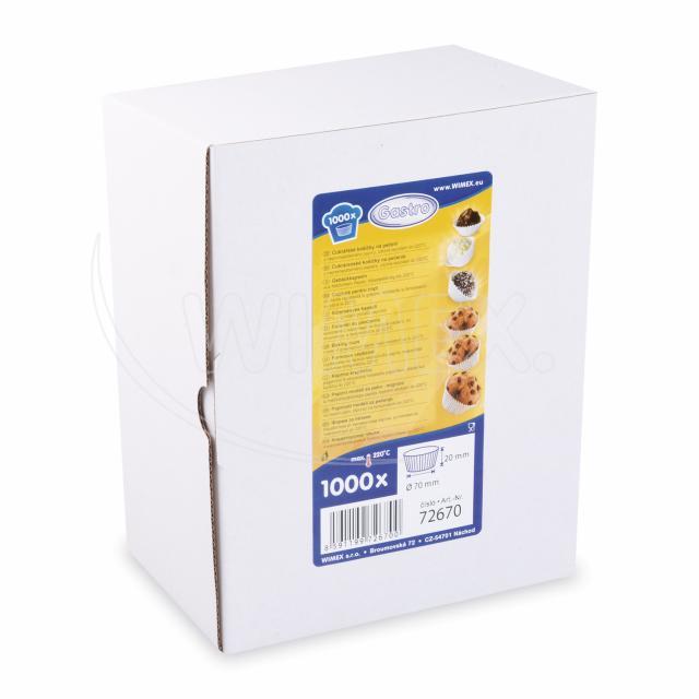 Gebäckkapsel PAP weiss Ø 70 x 20 mm, Packung mit 1000 Stück