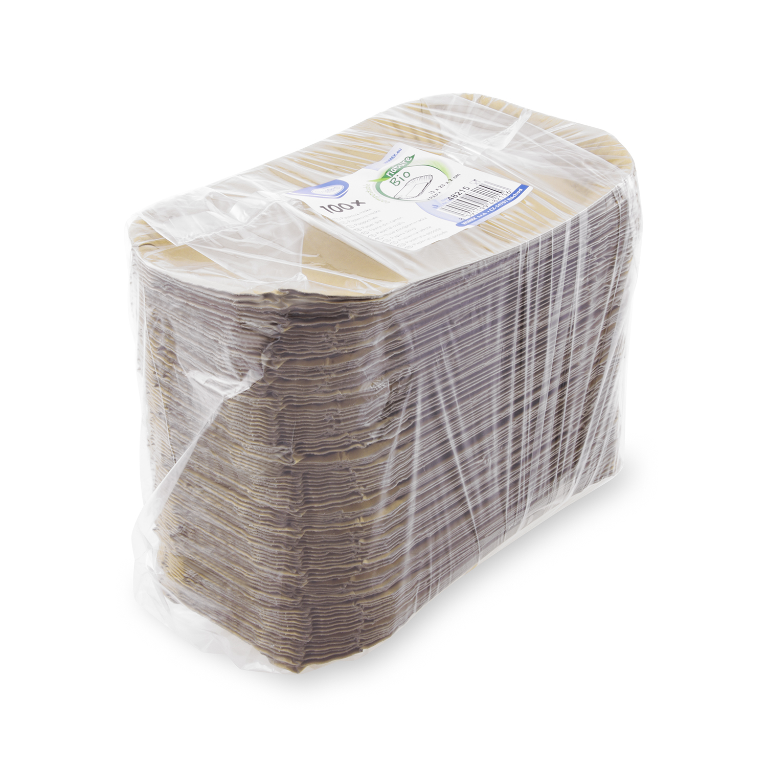 Pappschale PAP FSC Mix 23 x 15 x 2 cm kraft, Packung mit 100 Stück
