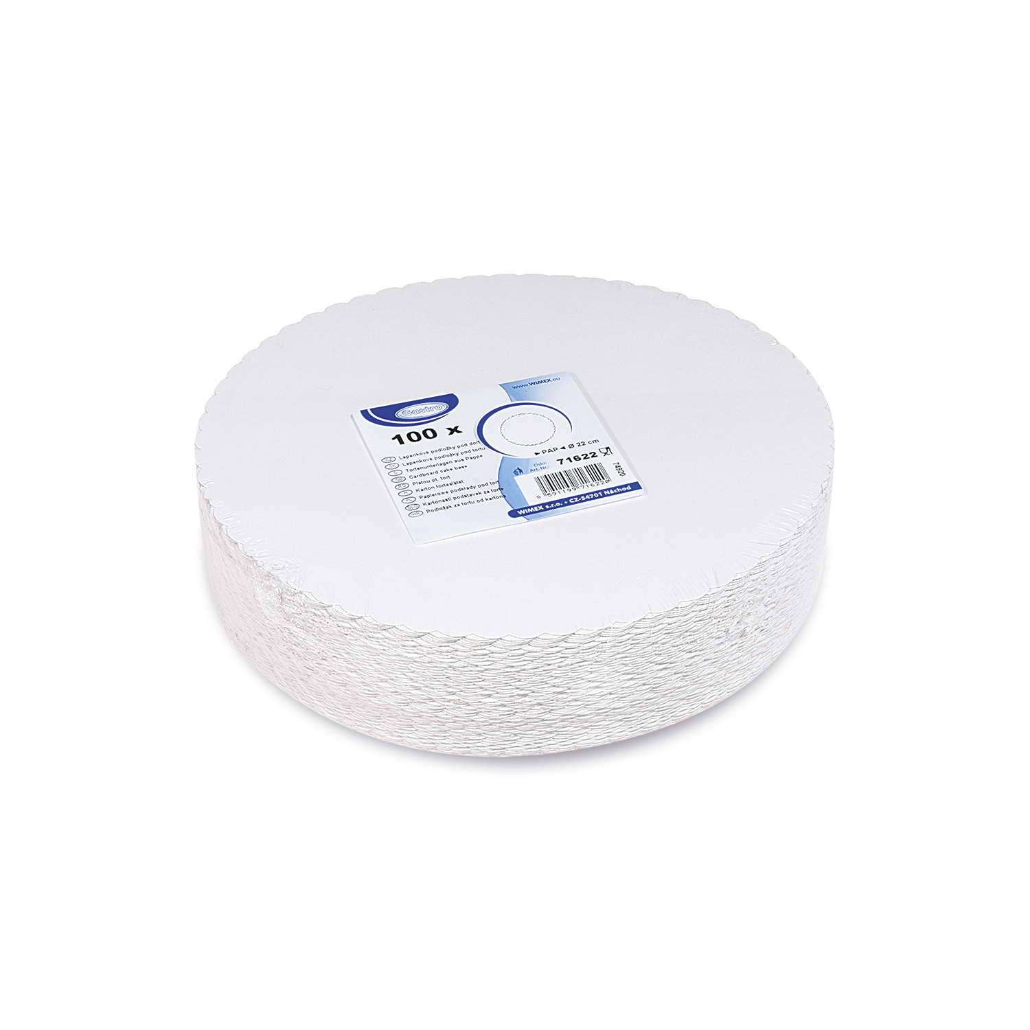 Tortenunterlage PAP FSC Mix weiss Ø 22 cm, Packung mit 100 Stück