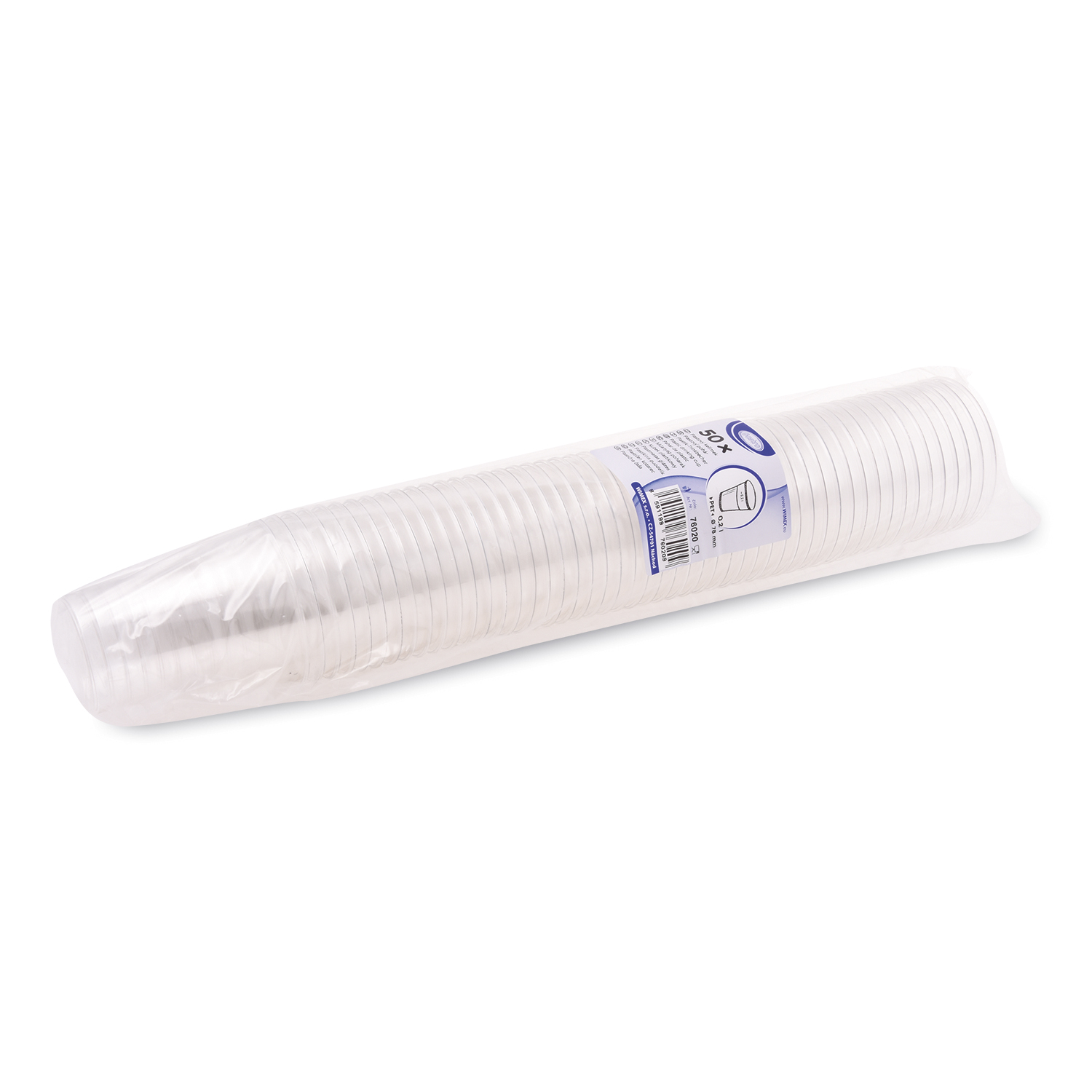 Becher rPET glasklar Ø78 mm 0,2 L, Packung mit 50 Stück