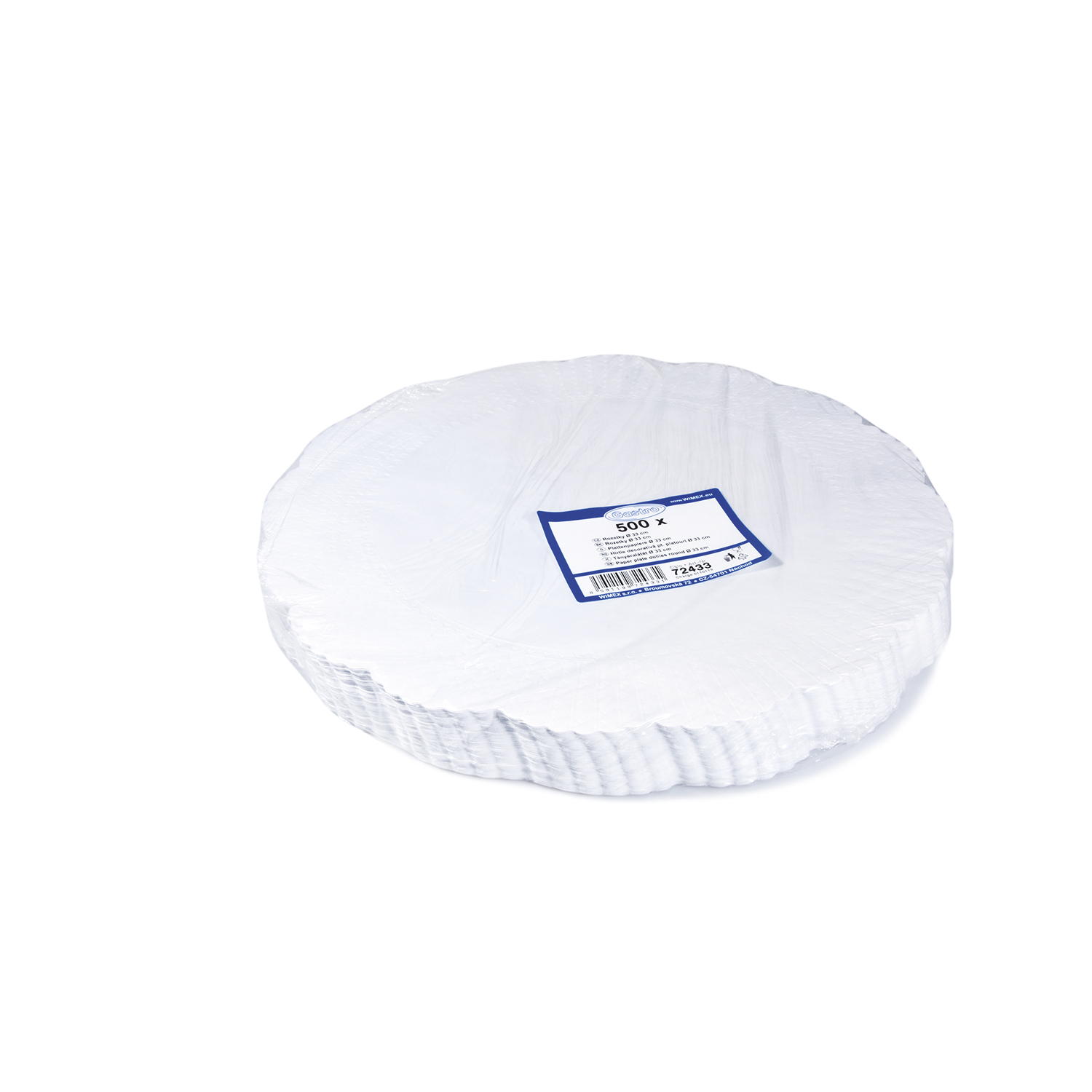 Plattenpapier aus Papier, weiss, Ø 32 cm, Packung à 500 Stück