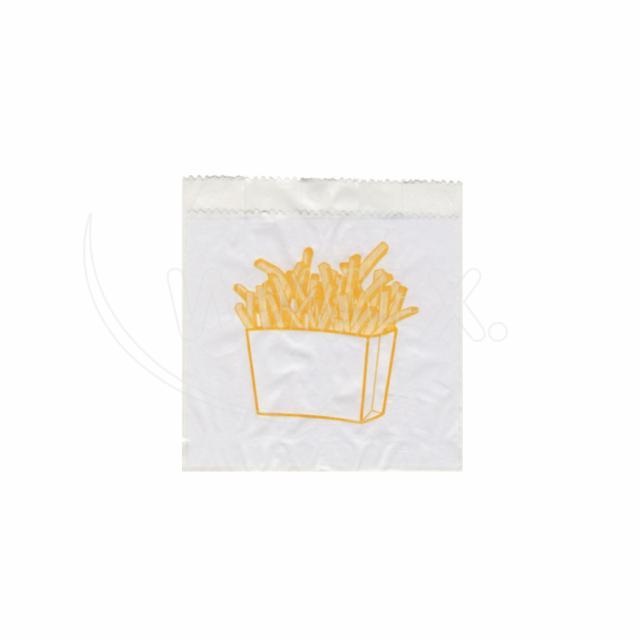 Papierbeutel für Pommes-Frites 10+5 x 11 cm braun, Packung mit 300 Stück