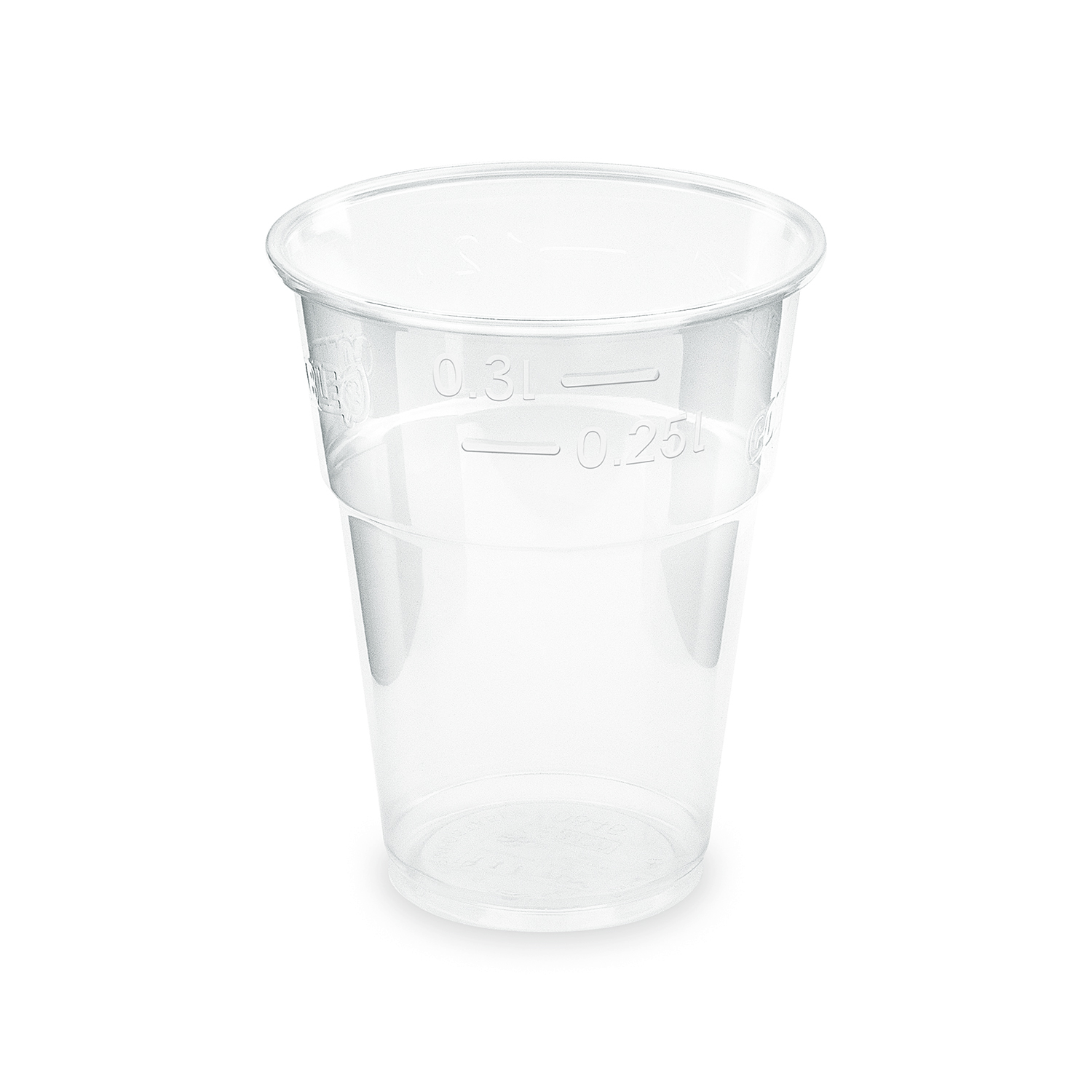 Trinkbecher PLA klar Ø 84 mm 0,3 l, Packung mit 50 Stück