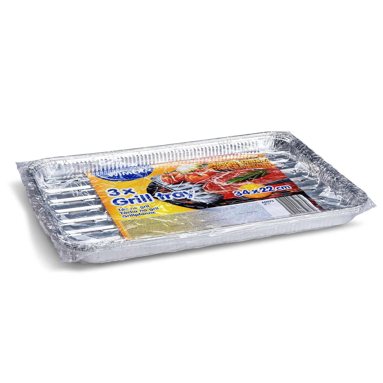 Grillpfanne ALU eckig 34 x 22 x 2,3 cm, Packung mit 3 Stück