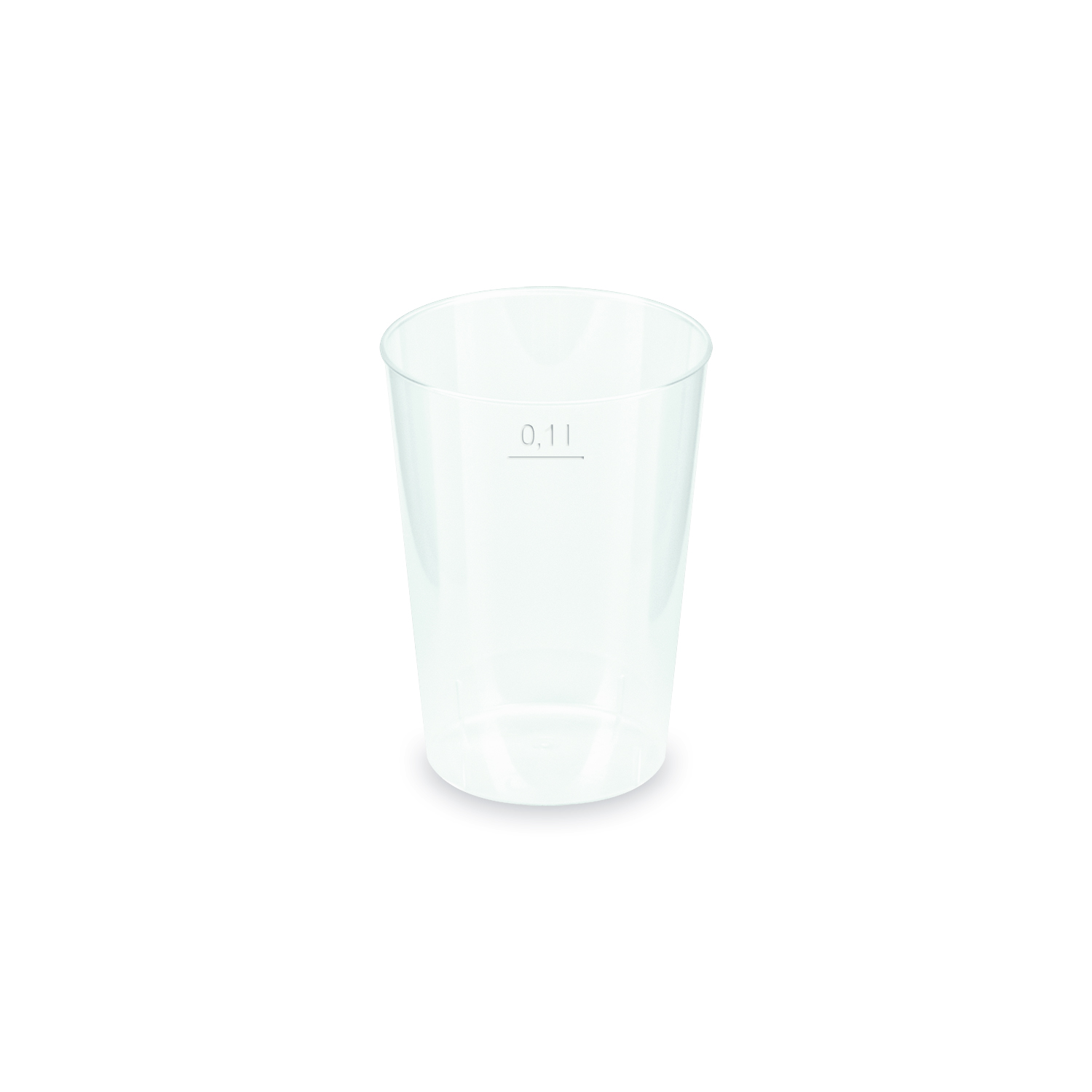 Pfandbecher aus PP klar Ø 55 mm 0,1 l, Packung mit 40 Stück