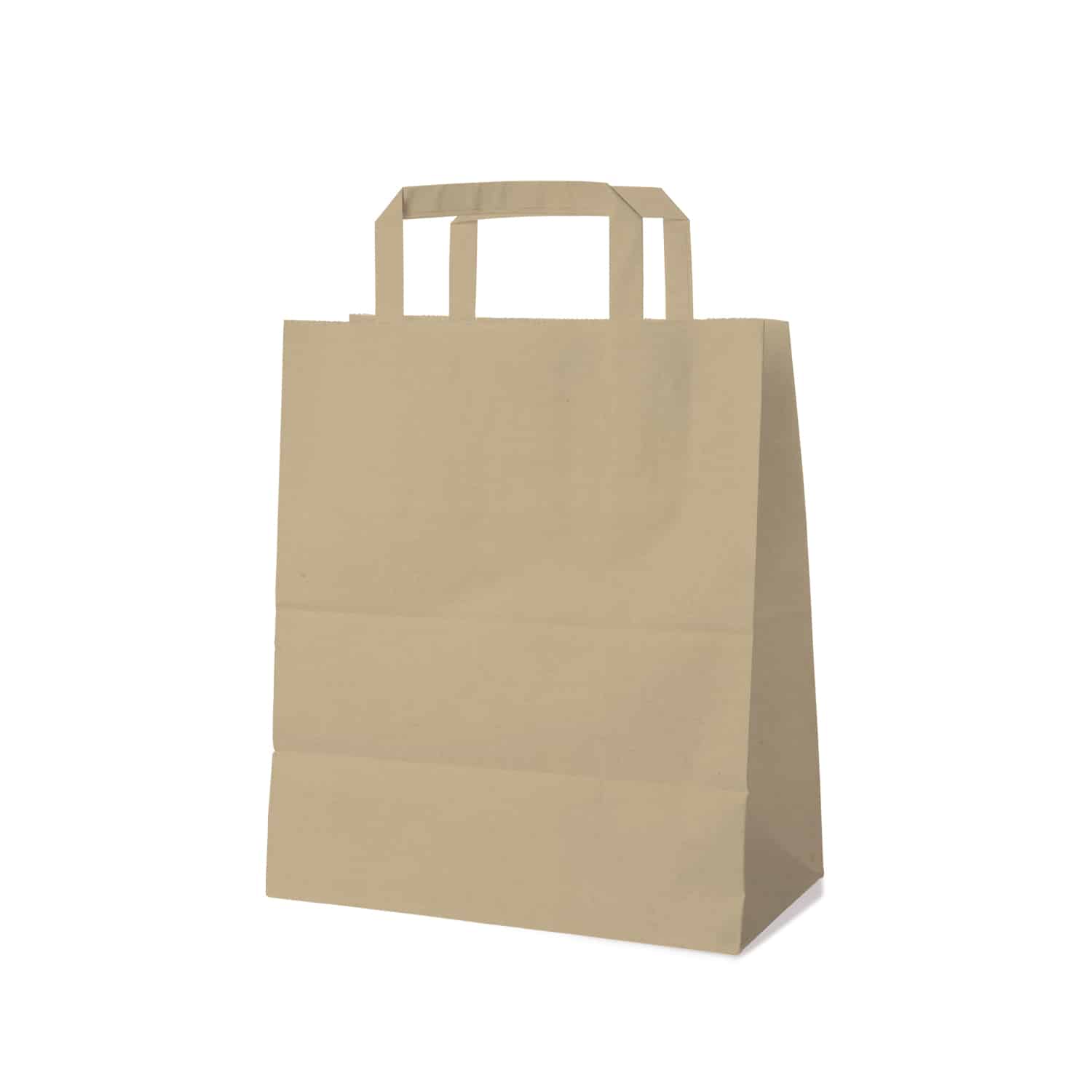 Papiertragetasche braun 22+10 x 28 cm, Packung mit 50 Stück