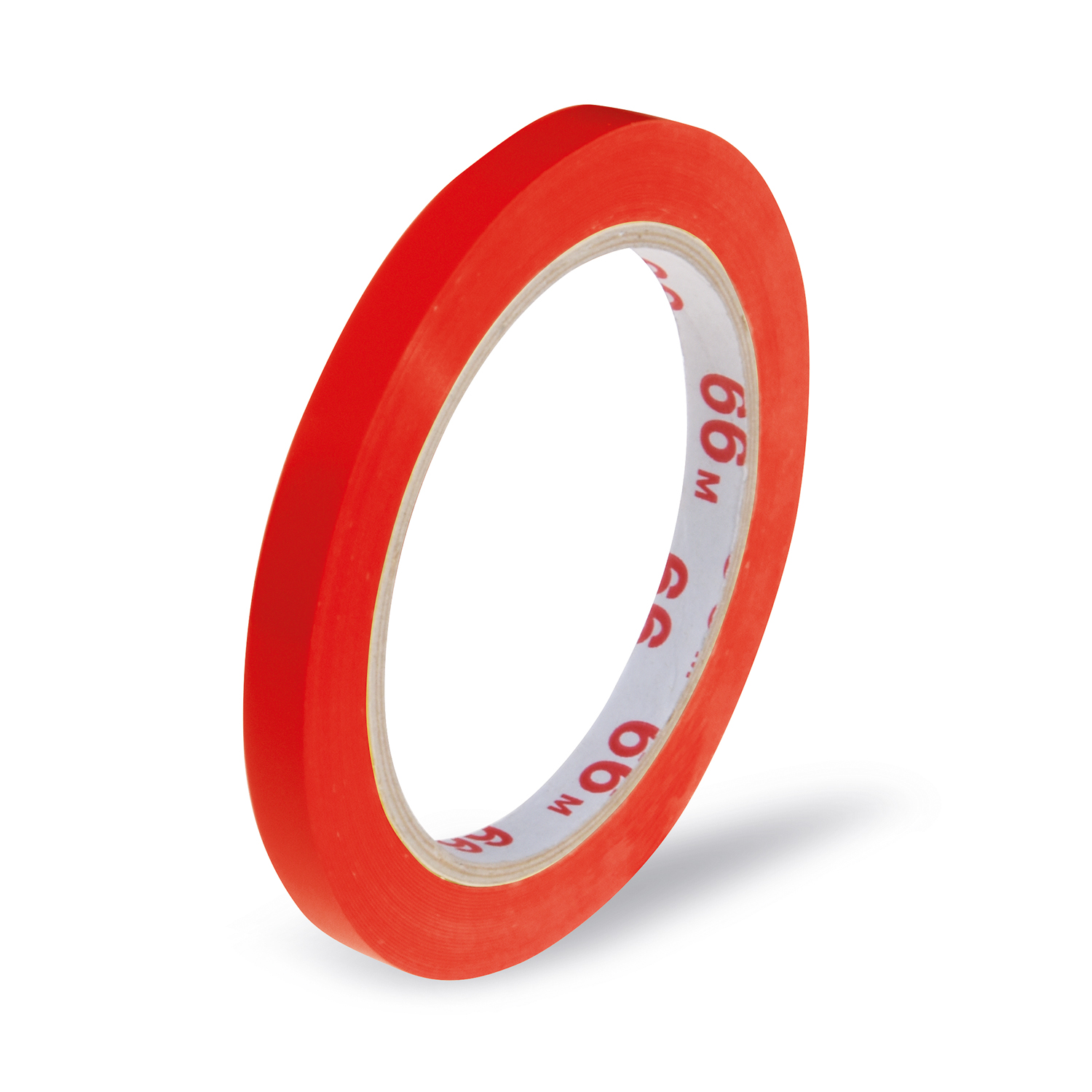 Klebeband PVC rot 9 mm x 66 m für Schliessgerät, Packung mit 1 Stück