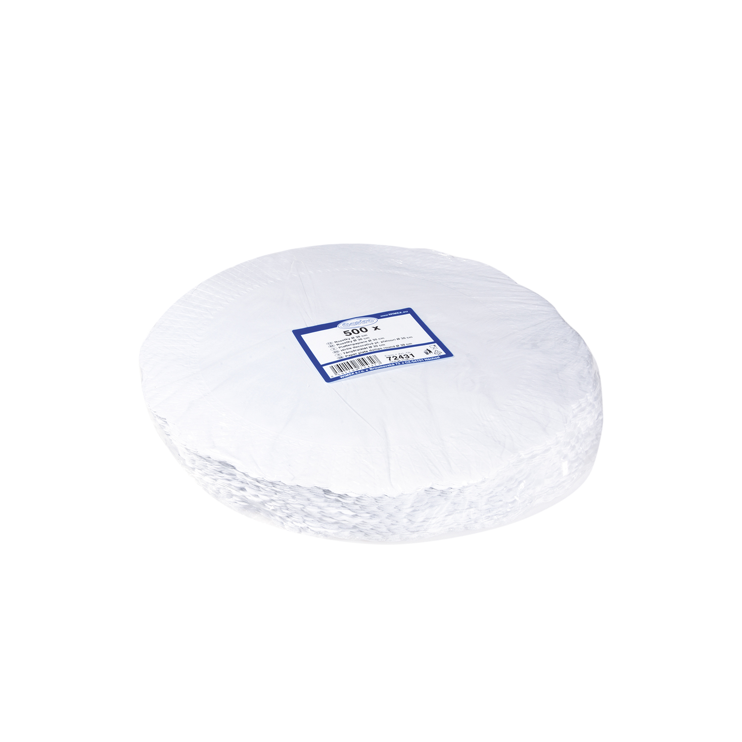 Plattenpapier aus Papier weiss Ø 30 cm, 500 Stück Packung