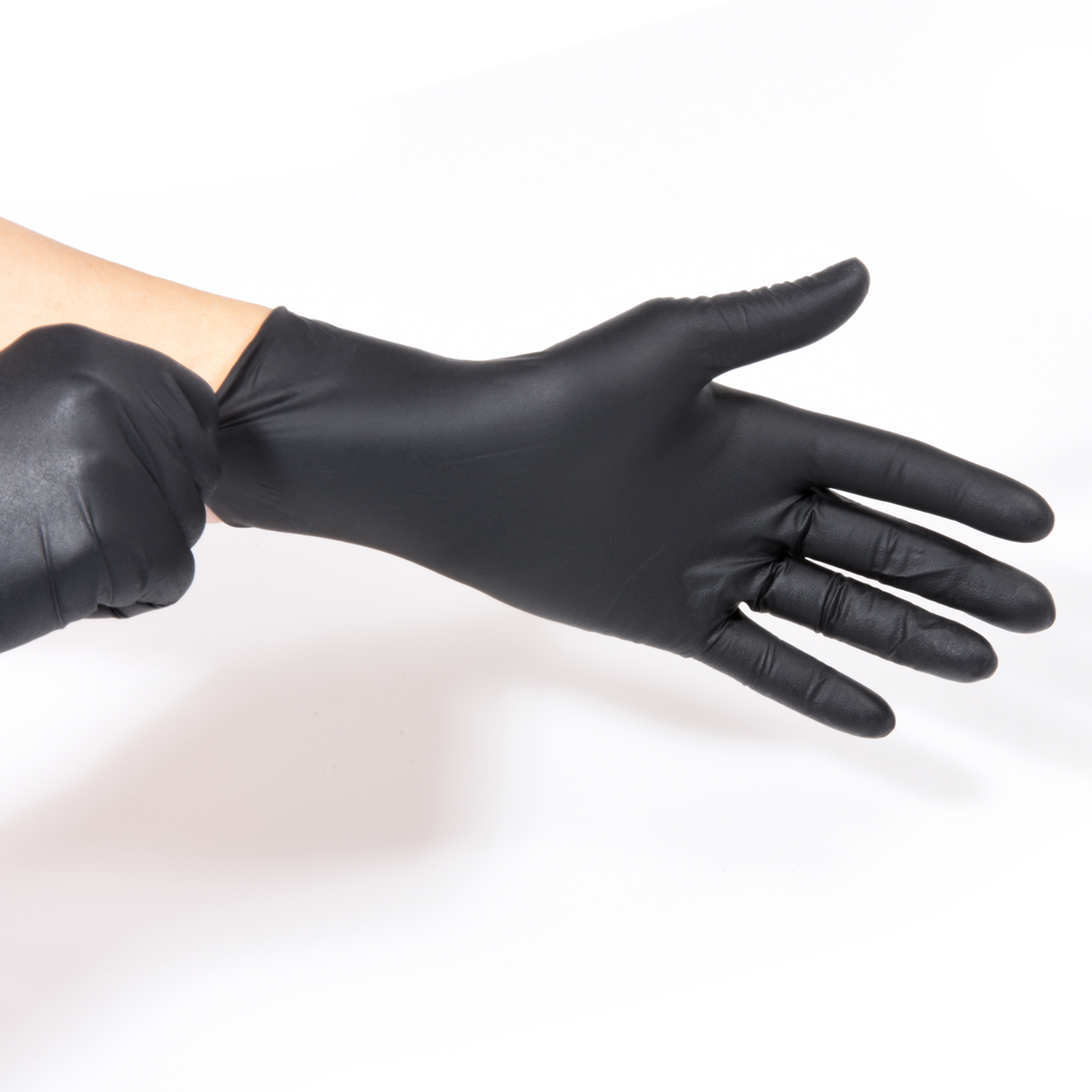 Nitrilhandschuhe ungepudert schwarz Grösse M, Packung mit 100 Stück
