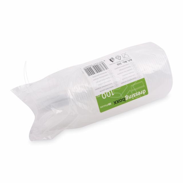Dressingbecher PP klar Ø 70 x 44 mm 100 ml, Packung mit 50 Stück