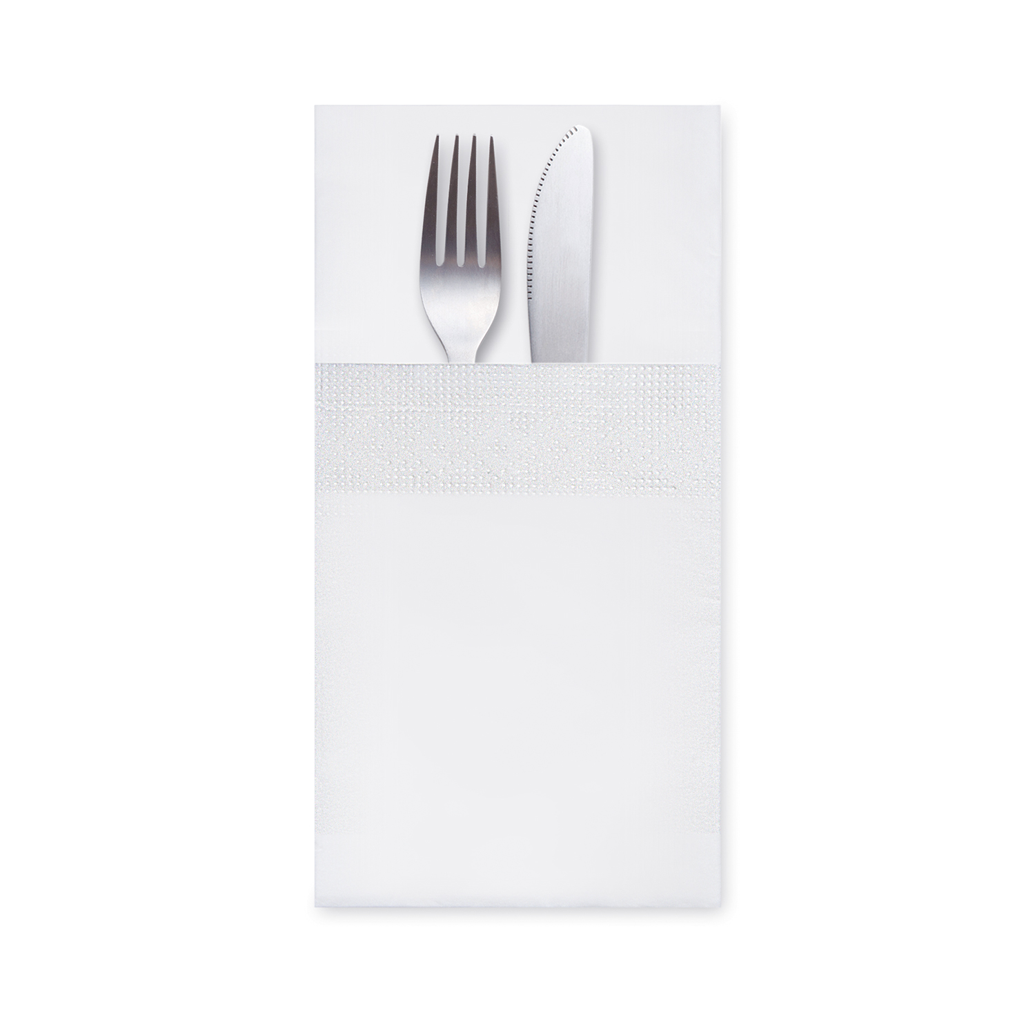 Besteckserviette Papier FSC Mix 40 x 40 cm weiss, 3-lagig, Packung mit 200 Stück