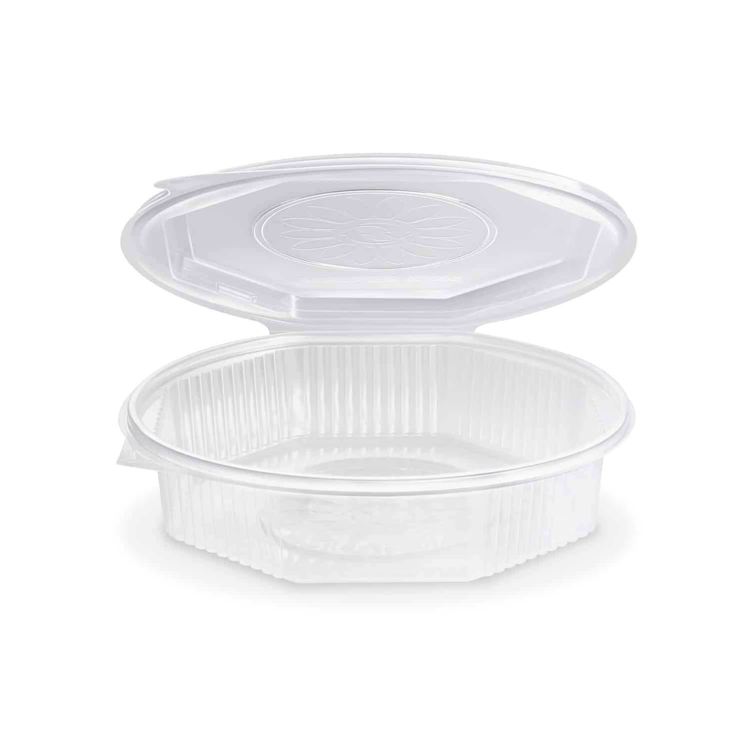 Menüschale PP klar, achteckig, 1200 ml, Ø 220 x 57 mm, Packung mit 25 Stück