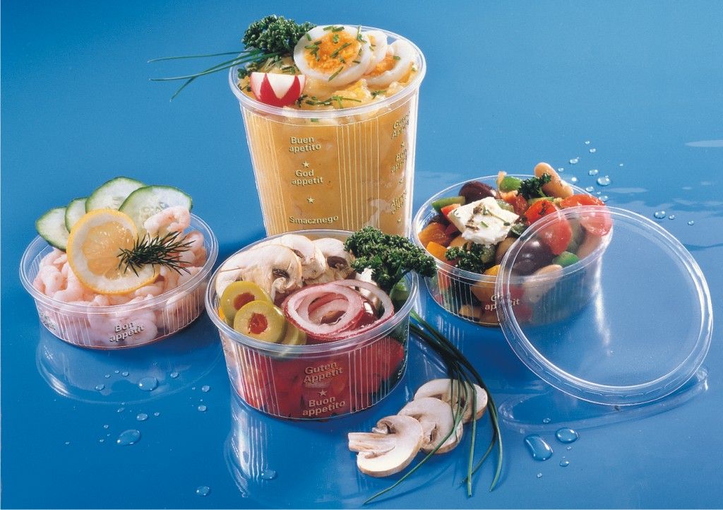 Feinkostbecher PP oval klar 1500 ml, Packung mit 25 Stück