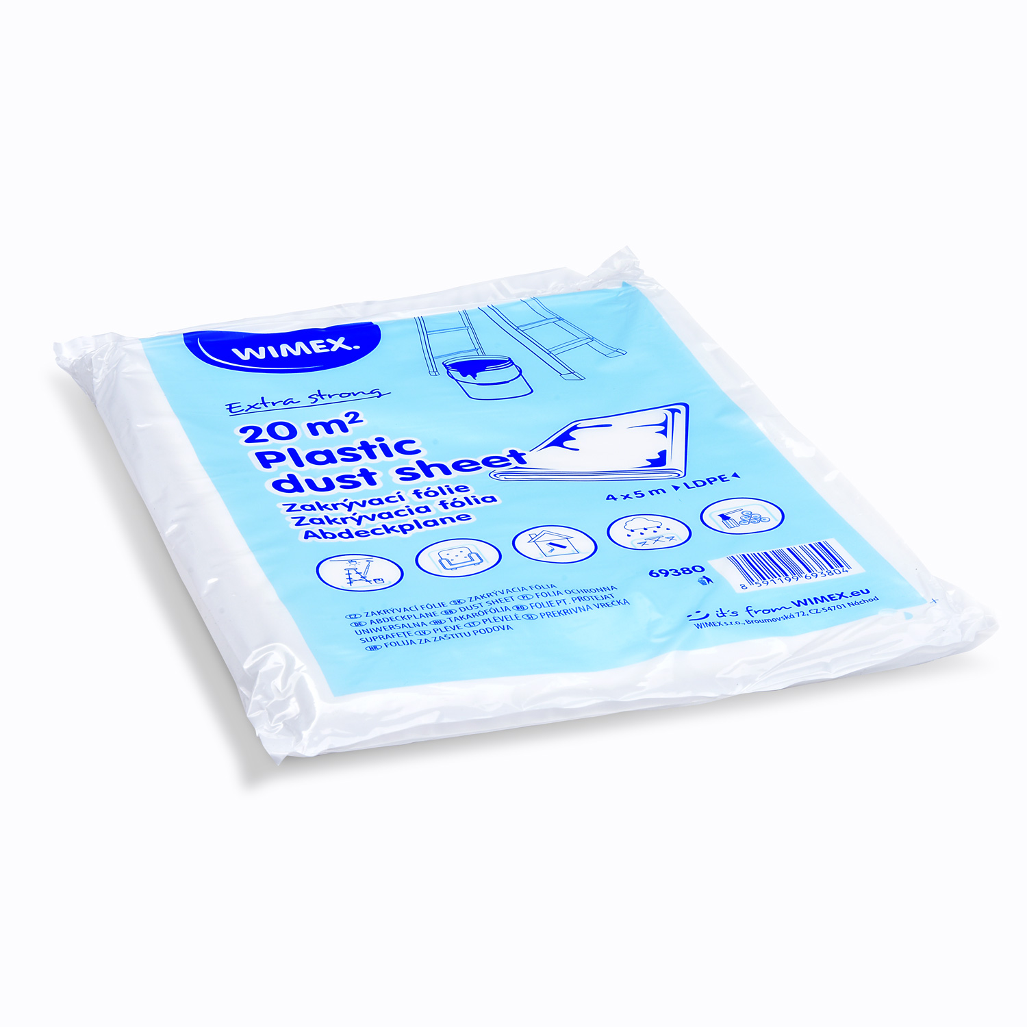 Abdeckplane LDPE klar 4 x 5 m, Packung mit 1 Stück