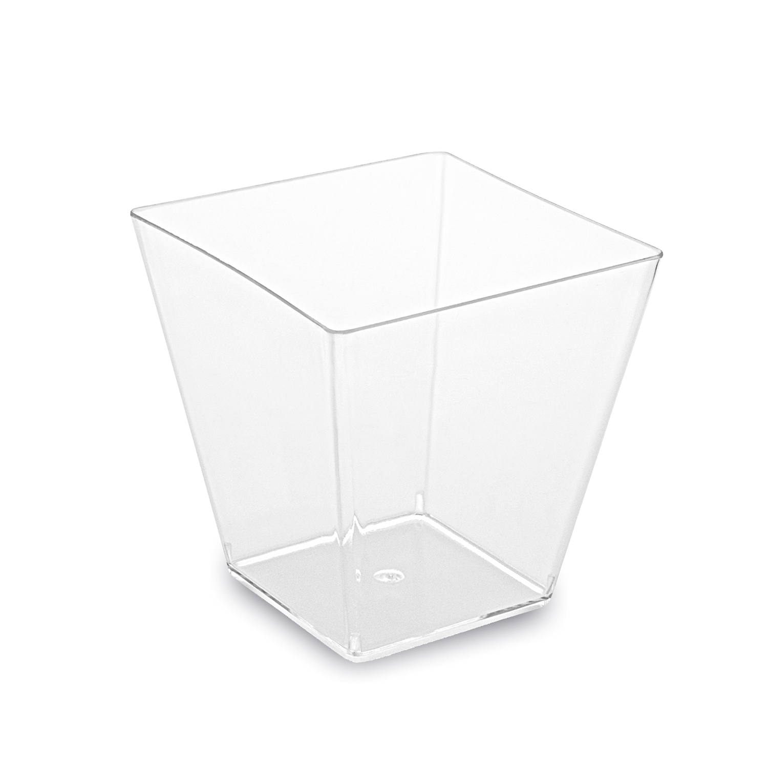 Fingerfood-Becher PS eckig glasklar 100 ml, Karton 20 x 50 Stück