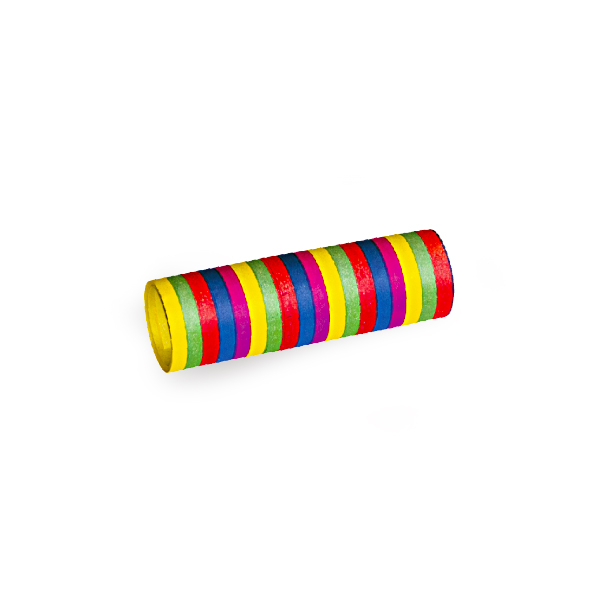 Luftschlange aus PAP 7 mm x 4 m bunt gemischt, 1 Rolle