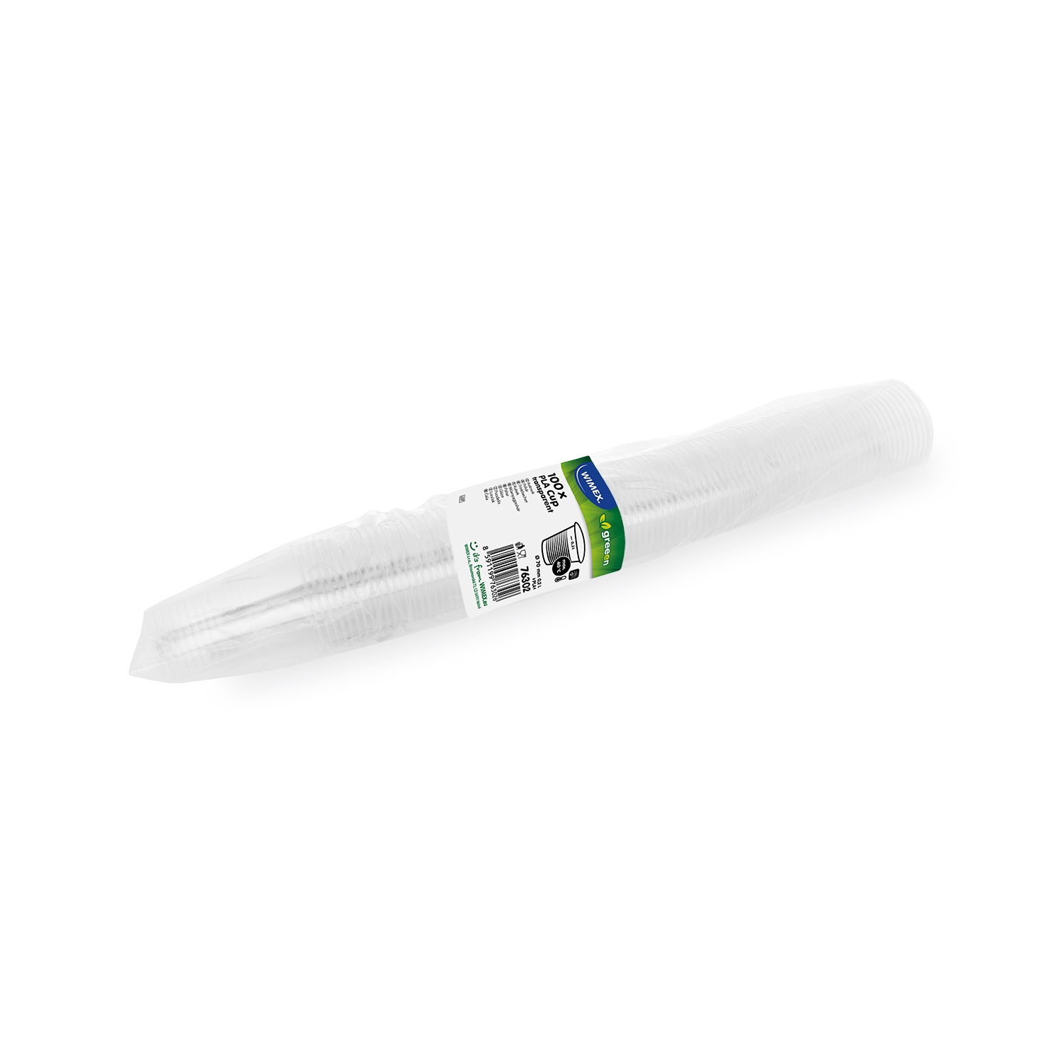 Trinkbecher PLA klar Ø 70 mm 0,2 l, Packung mit 100 Stück