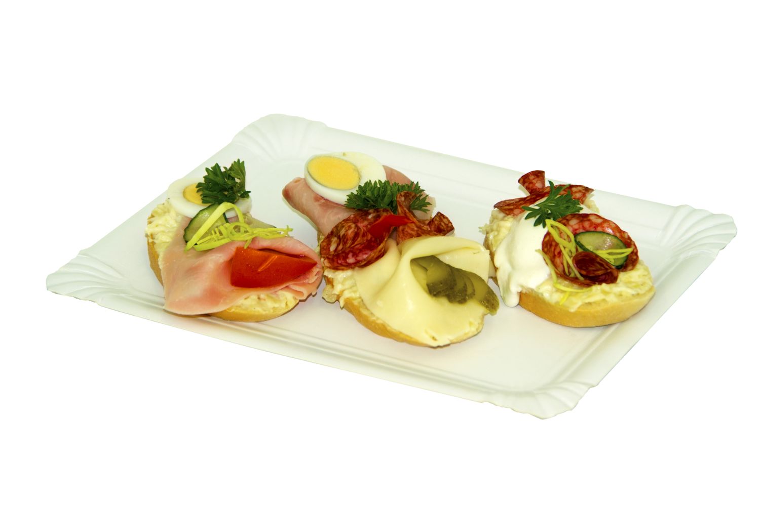 Pappteller aus Papier/Pappe weiss 16 x 23 cm, Packung mit 100 Stück