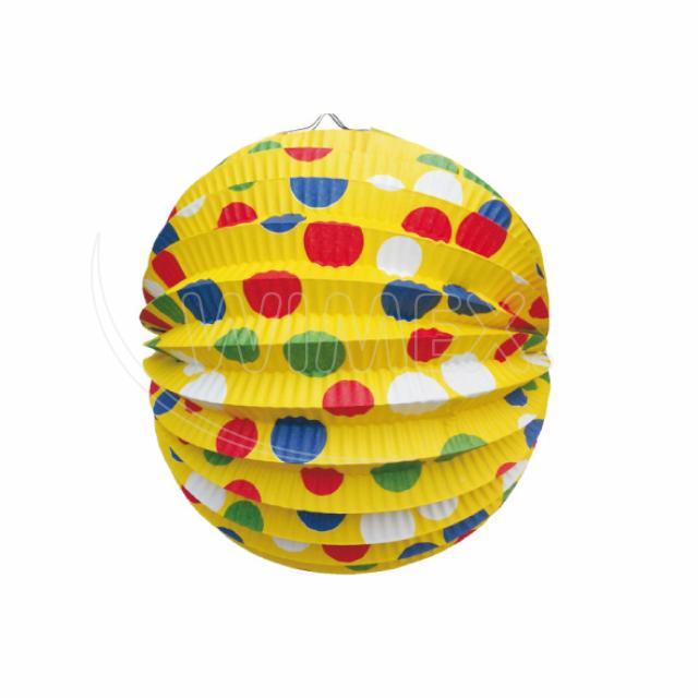 Lampion (PAP) Kugel Party gelb Ø24cm Lampion (PAP) Kugel Party gelb Ø24cm
