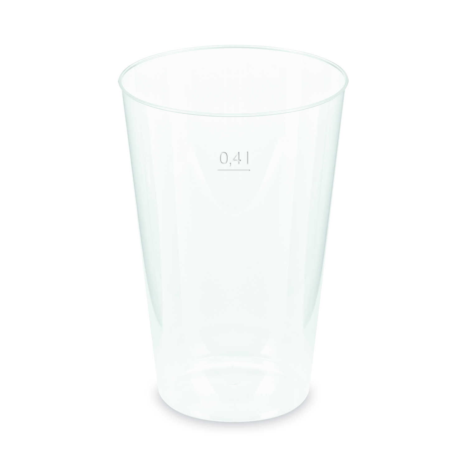 Pfandbecher PP wiederverwendbar Ø 86 mm 0,4 l klar, Packung mit 50 Stück
