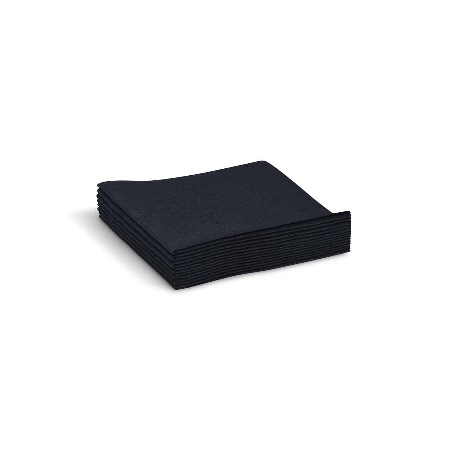 Serviette Airlaid schwarz 20 x 20 cm Premium, Packung mit 100 Stück