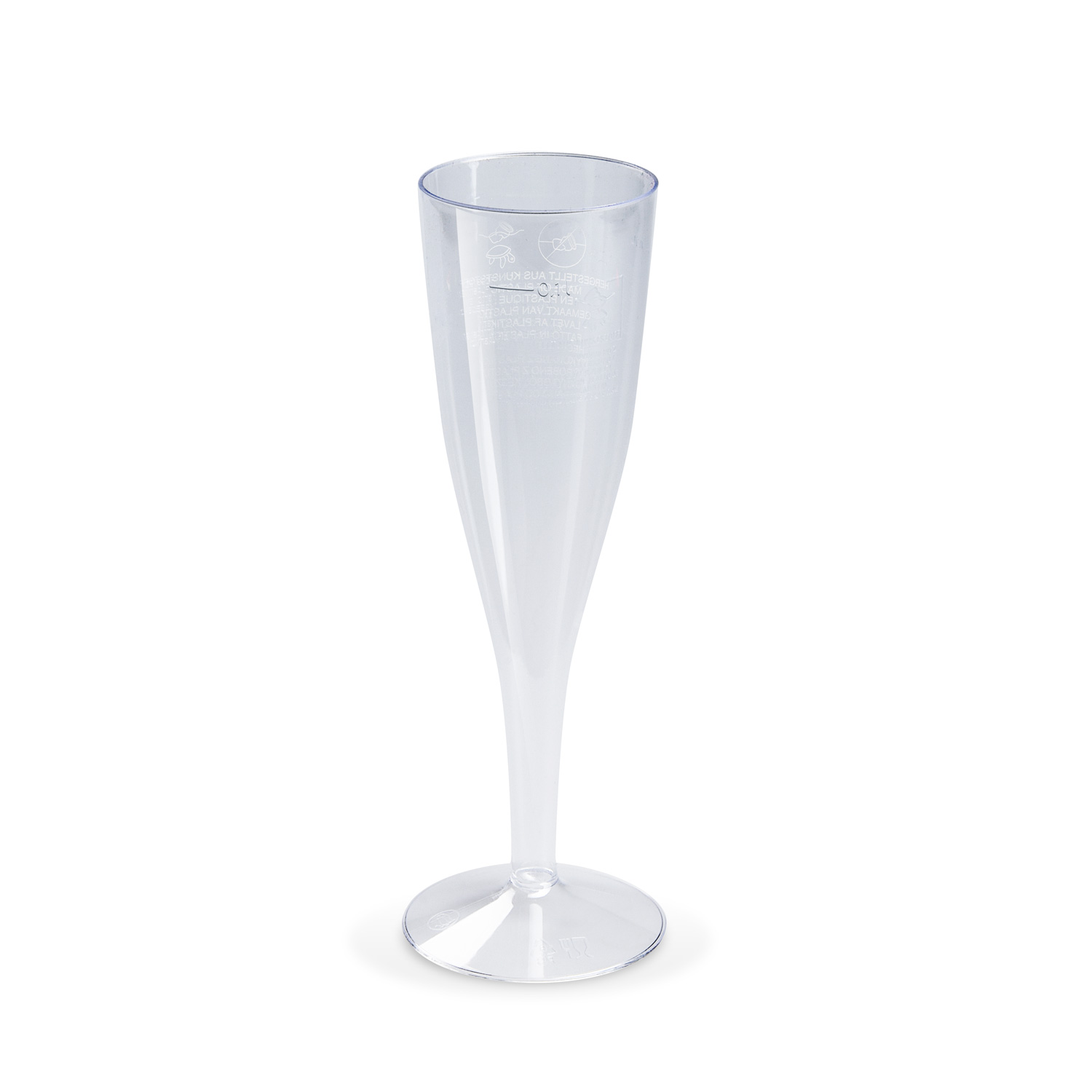 Sektglas aus PS klar, Ø 63 mm, 0,1 L, Packung mit 10 Stück