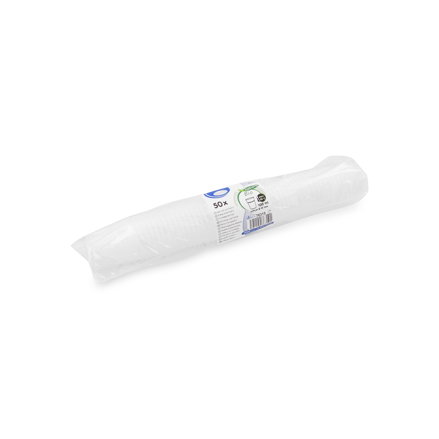 Trinkbecher CPLA natur 100 ml Ø 57 mm, Packung mit 50 Stück