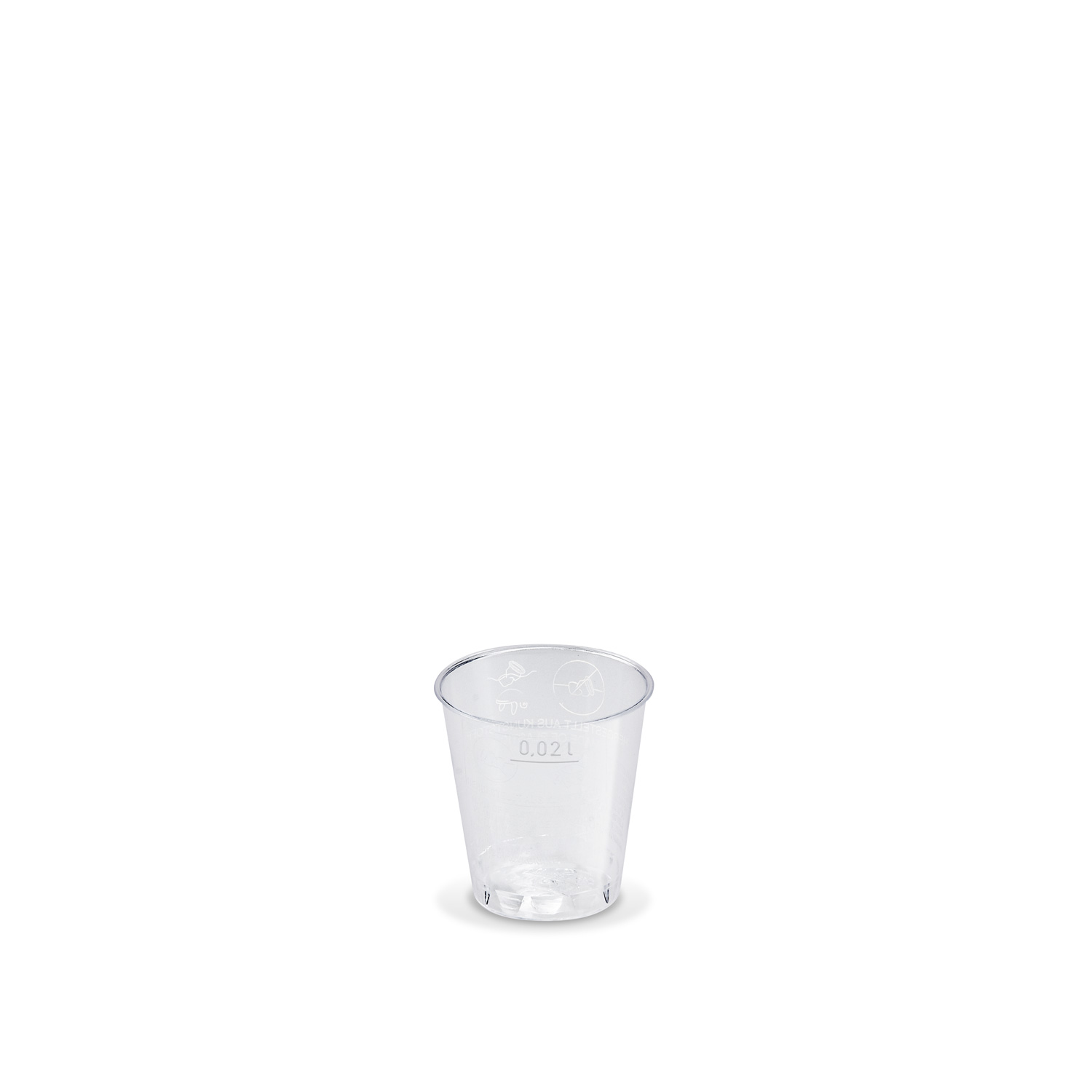 Schnapsglas PS klar Ø 37 mm 2 cl, Packung mit 50 Stück