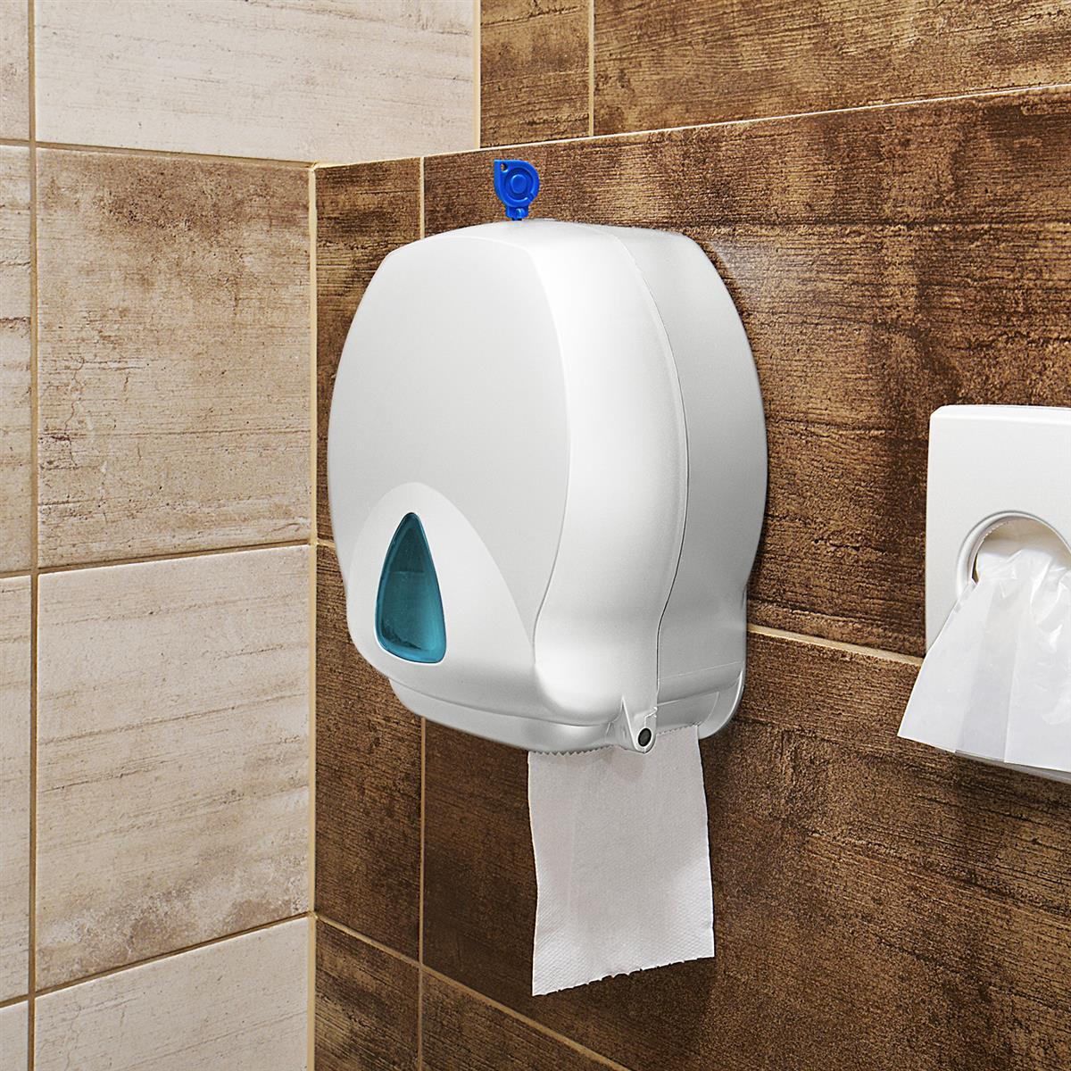 Toilettenpapierspender ABS weiss für Toilettenpapier bis Ø 19 cm, Packung mit 1 Stück