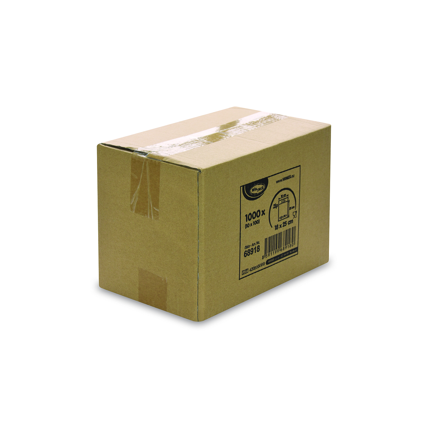 Schnellverschlussbeutel LDPE transparent 18 x 25 cm, Packung mit 1000 Stück
