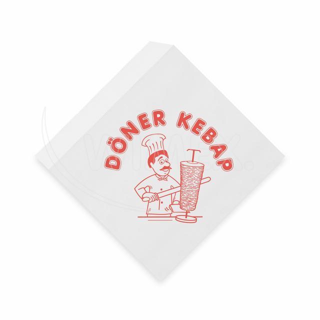 Papierbeutel Kebap 16 x 16 cm, Packung mit 500 Stück