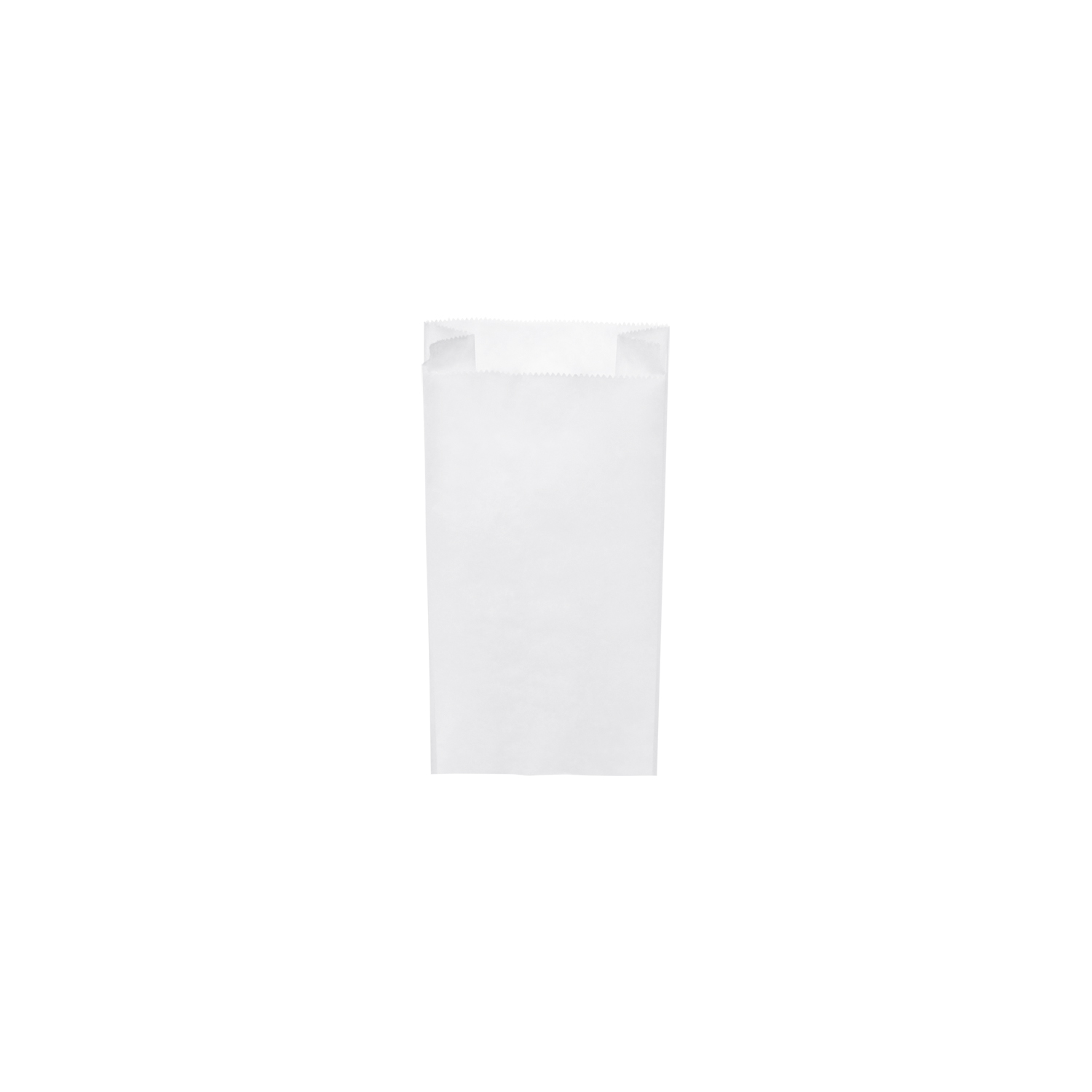 Papierfaltenbeutel aus Papier, weiss, 10+5 x 22 cm, Packung mit 1000 Stück