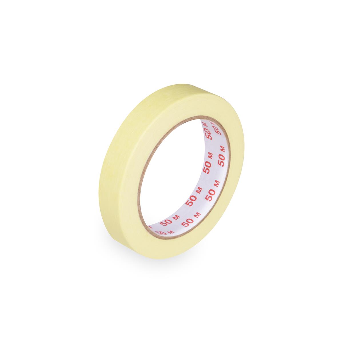 Krepp-Klebeband PAP/Hot-Melt gelb 19 mm x 50 m, Packung mit 1 Stück