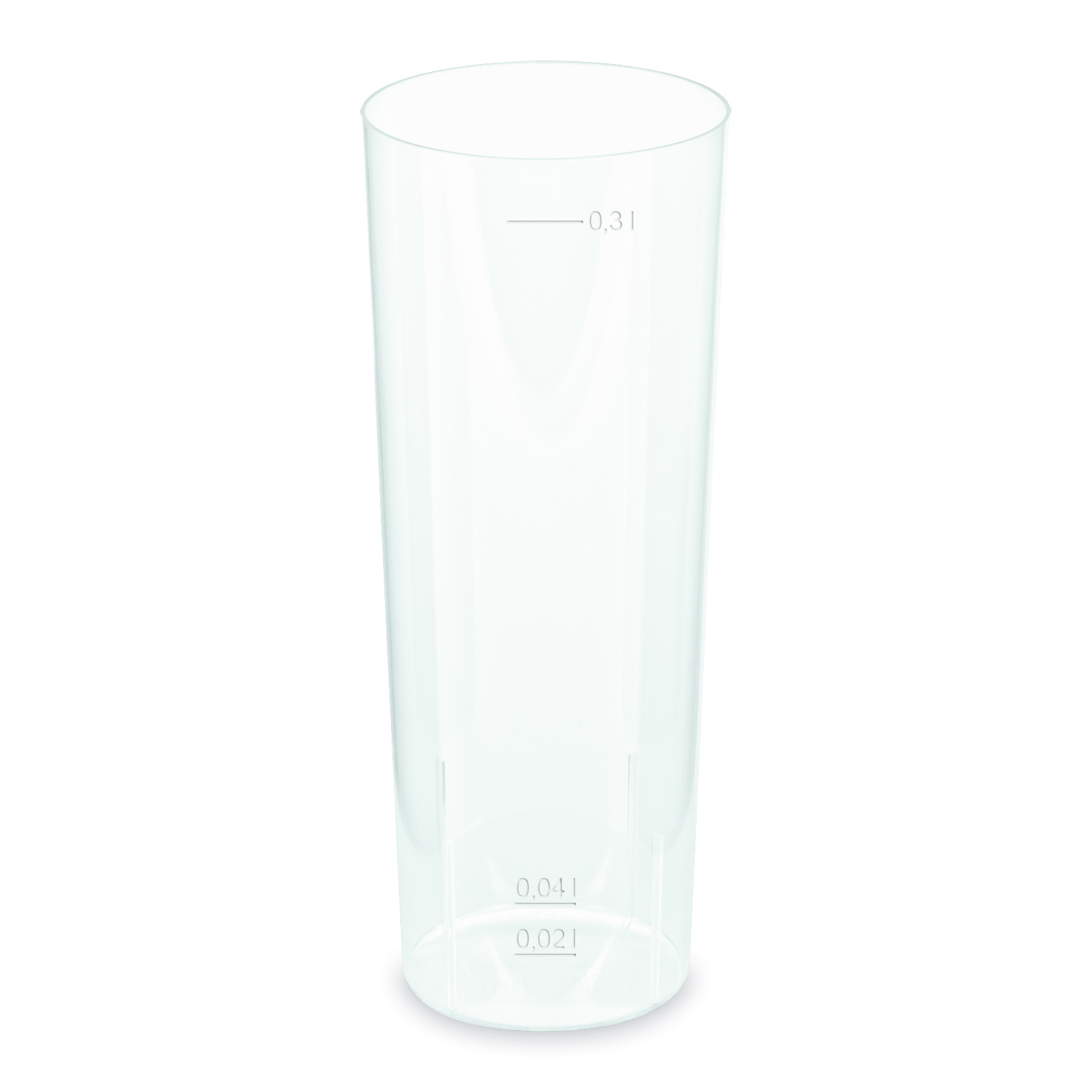 Longdrinkbecher PP klar 0,3 l Ø 59 mm wiederverwendbar, Packung à 10 Stück
