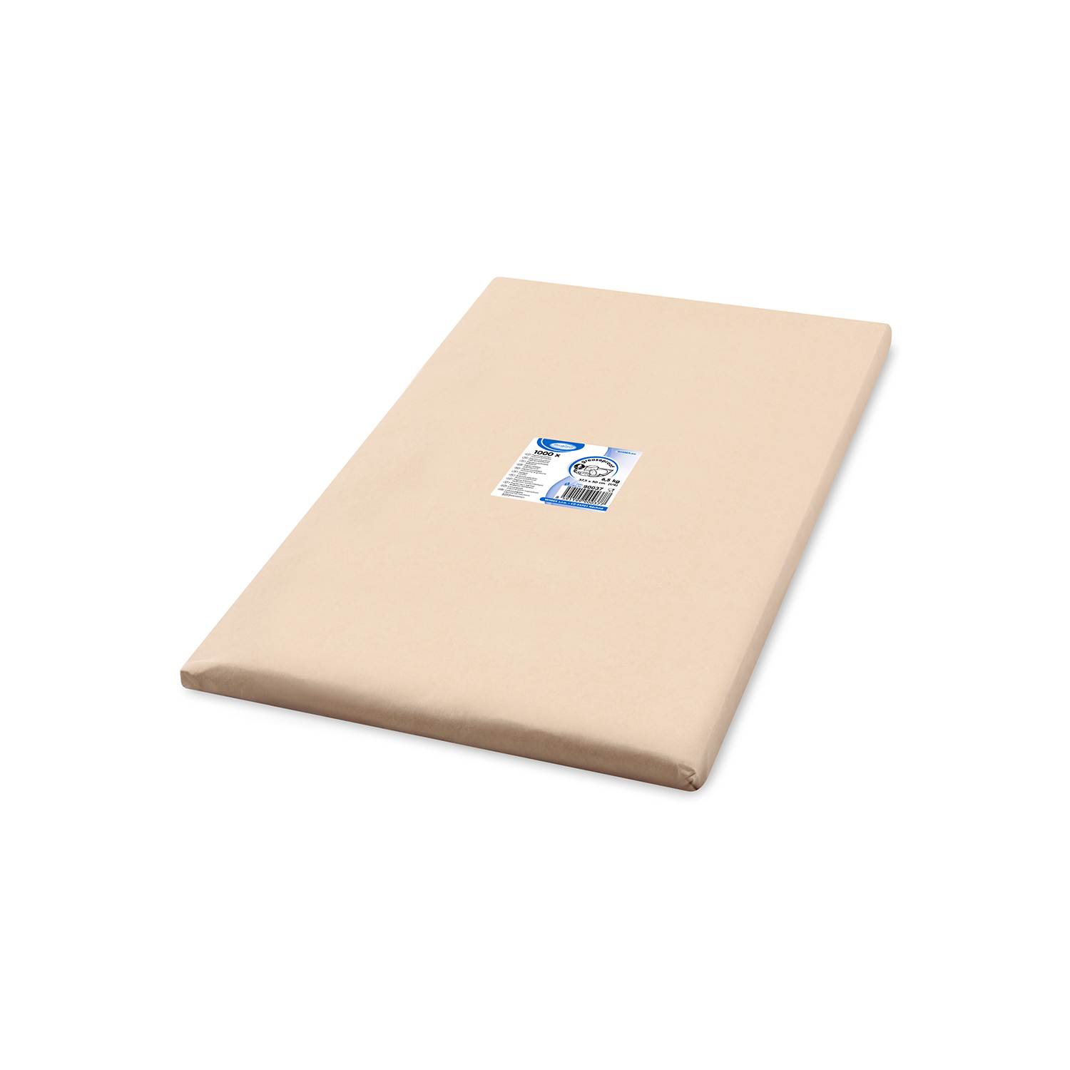 Papierzuschnitt fettdicht aus Papier 37,5 x 50 cm weiss FSC Mix, Packung mit 1000 Stück