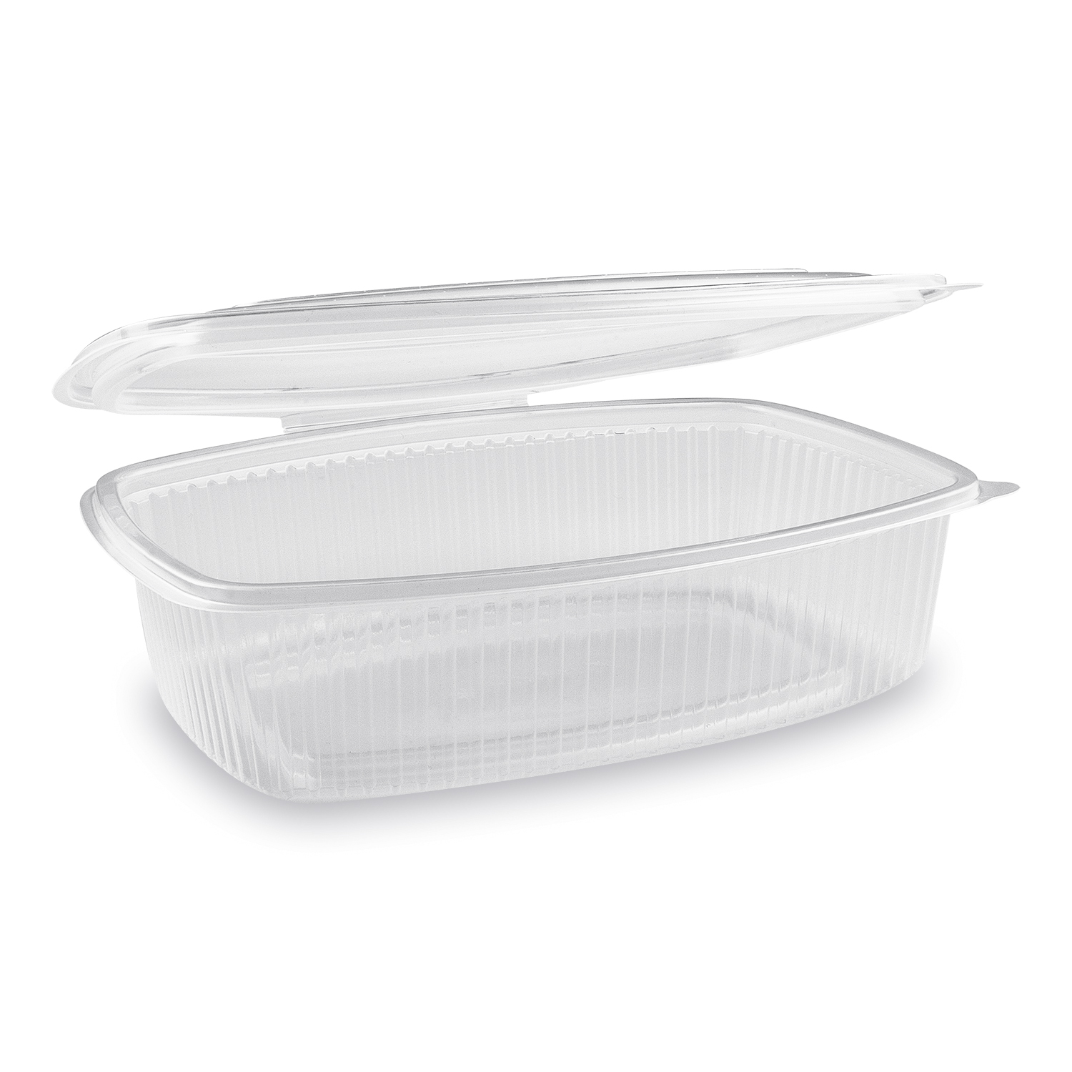 Feinkostbecher (PP) mit Deckel oval klar 1500ml Feinkostbecher (PP) mit Deckel oval klar 1500ml