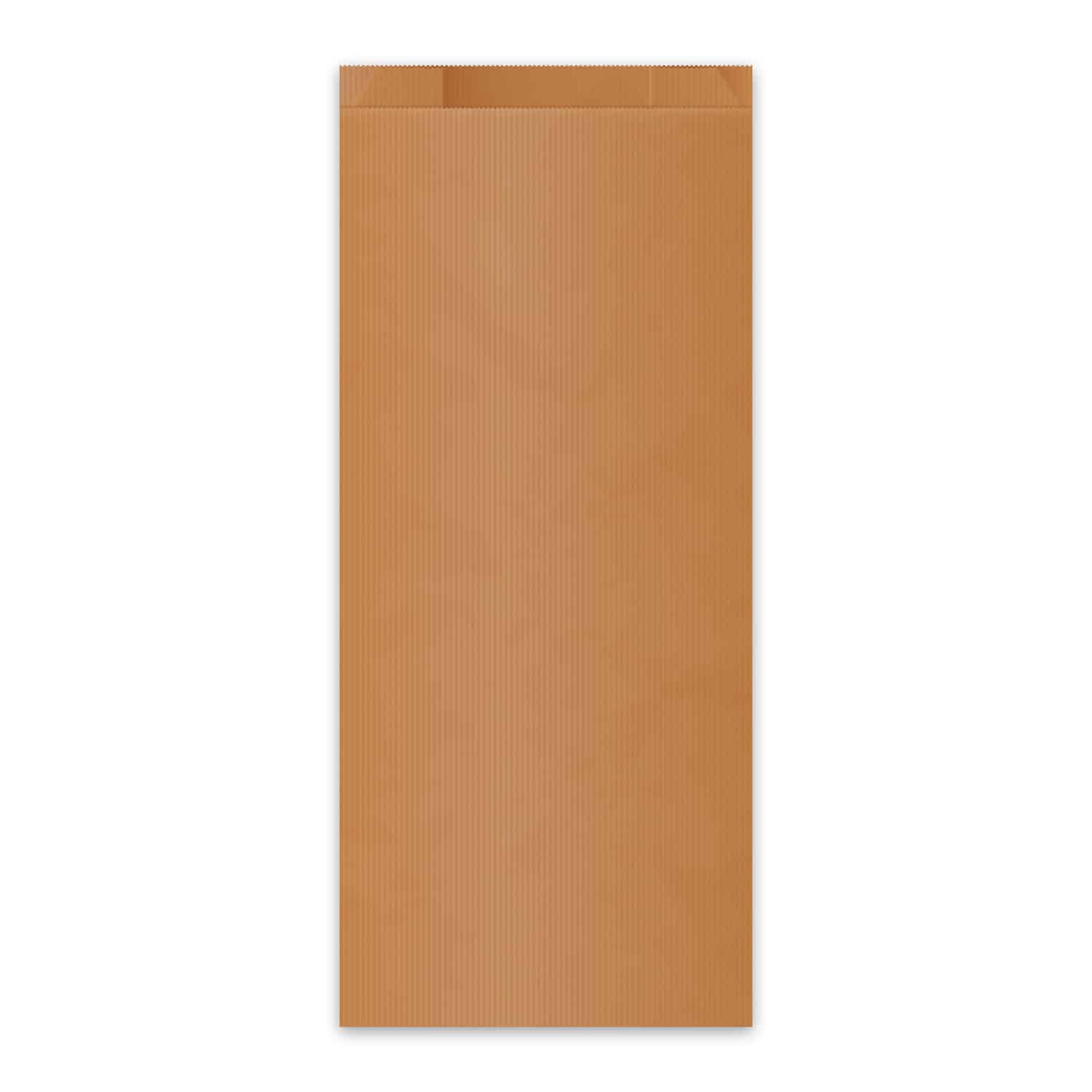 Papierfaltenbeutel FSC Mix braun 15+7 x 35 cm, Packung mit 100 Stück