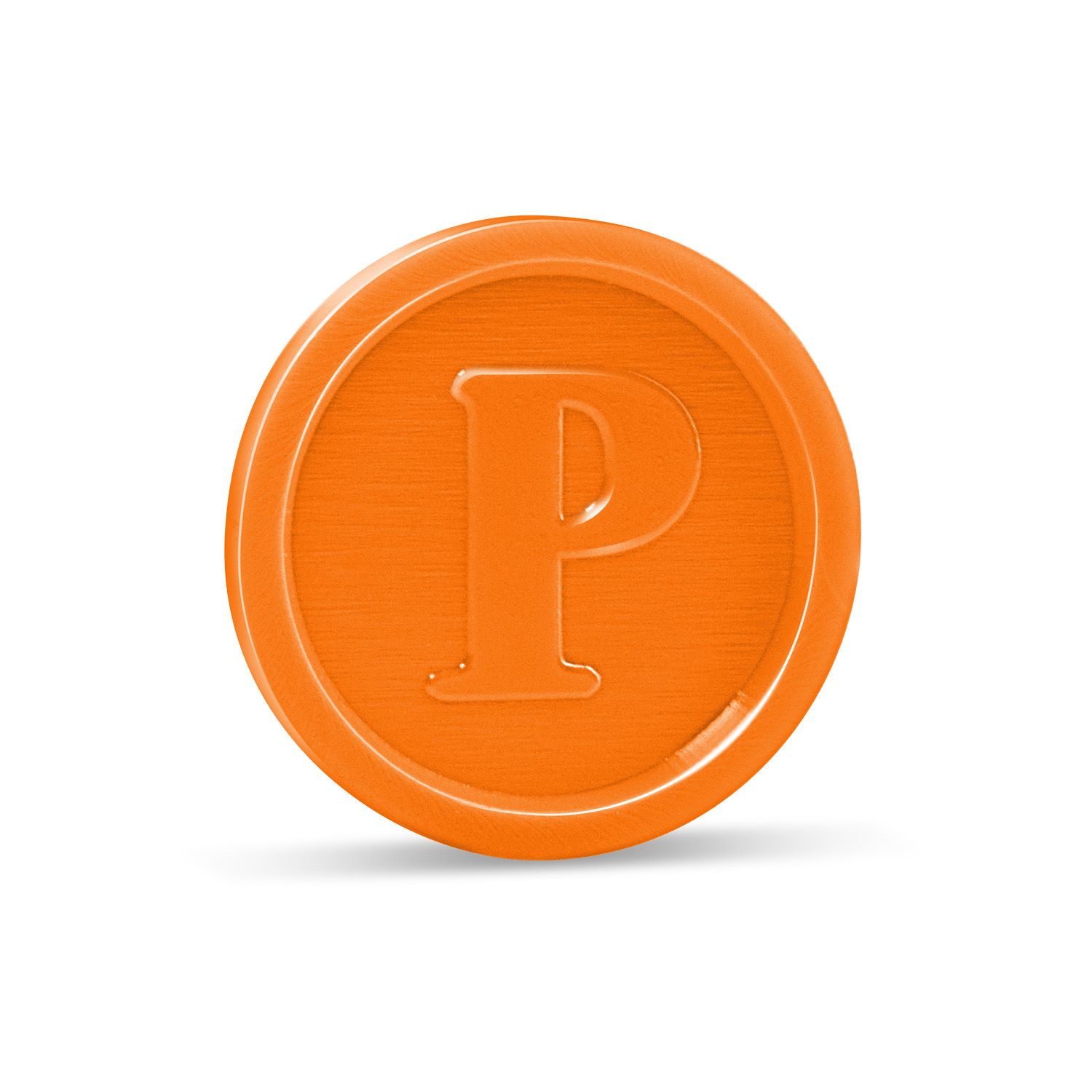 Pfandmarke PS orange Ø 23 mm, Packung mit 100 Stück