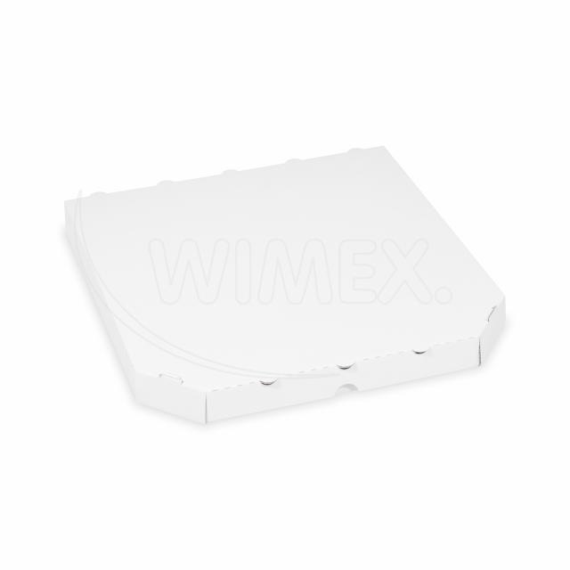 Pizzakarton aus PAP / Mikrowellpappe weiss 32 x 32 x 3 cm, Packung mit 100 Stück