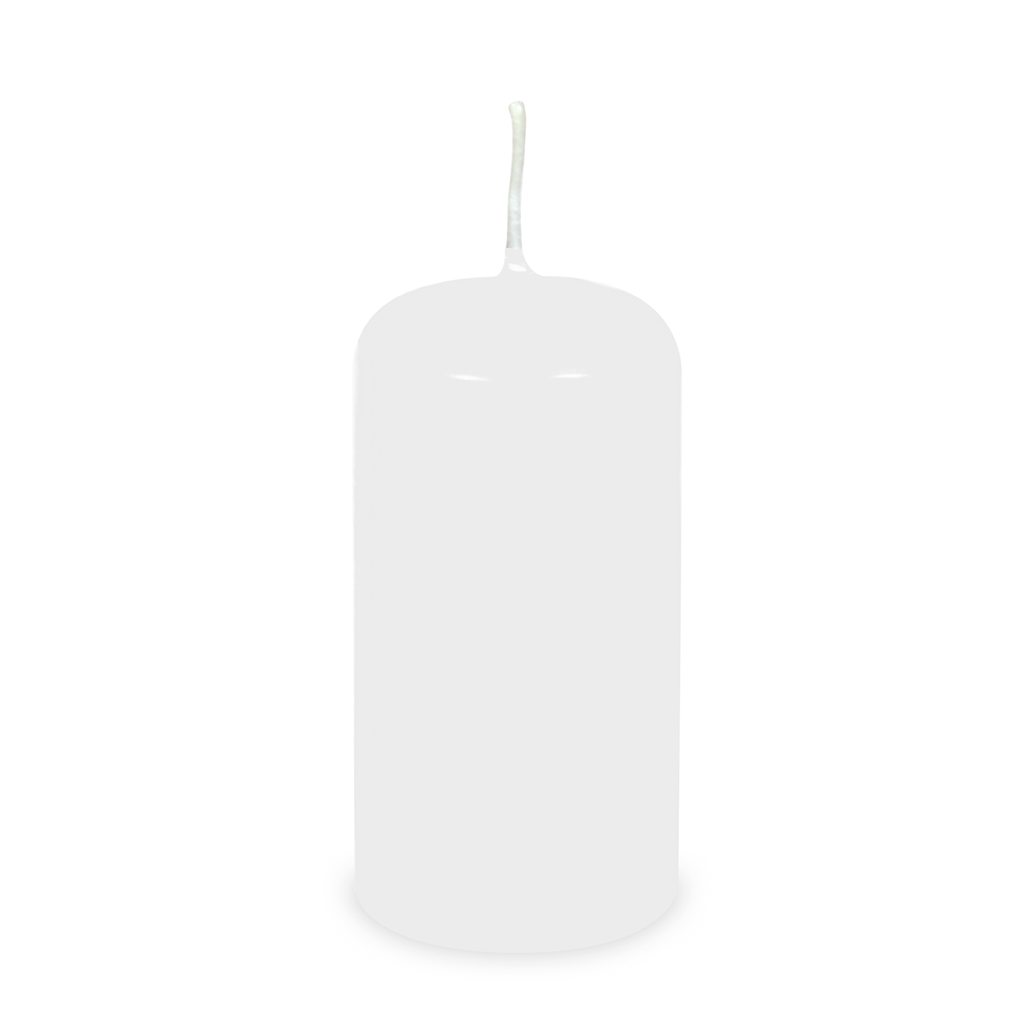 Stumpenkerze aus Wachs weiss Ø 60 x 120 mm, ca. 30 Std., Packung mit 1 Stück