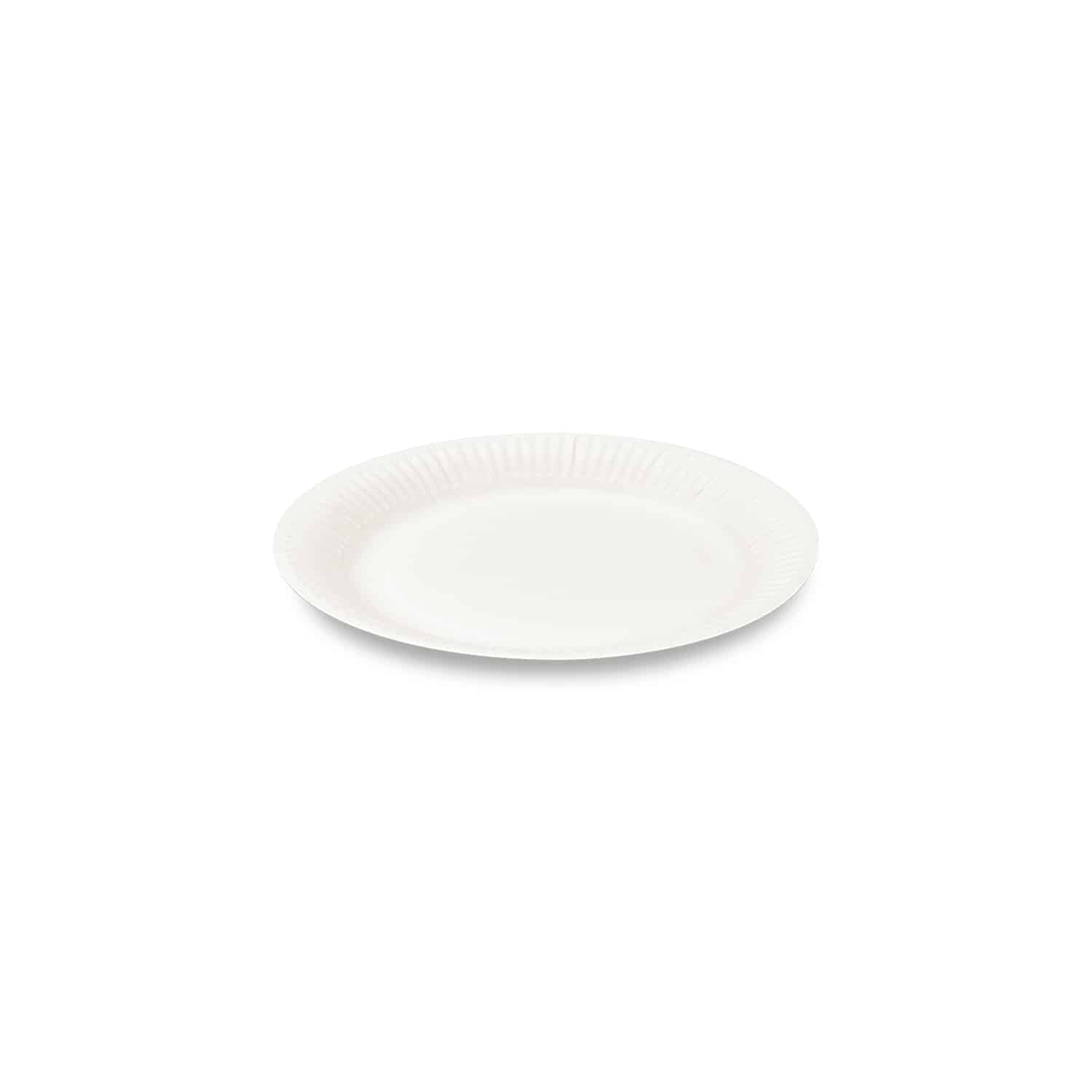 Pappteller aus Papier FSC Mix weiss Ø 18 cm, Packung mit 100 Stück