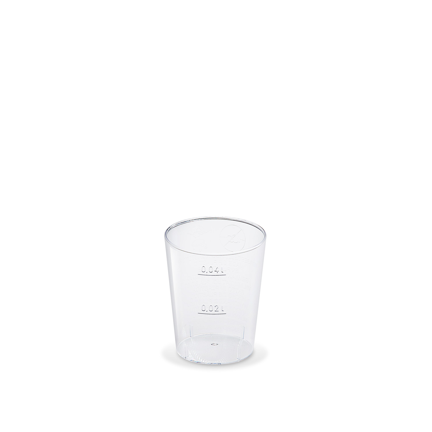 Schnapsglas (PS) Ø43mm 2cl/4cl Schnapsglas (PS) Ø43mm 2cl/4cl